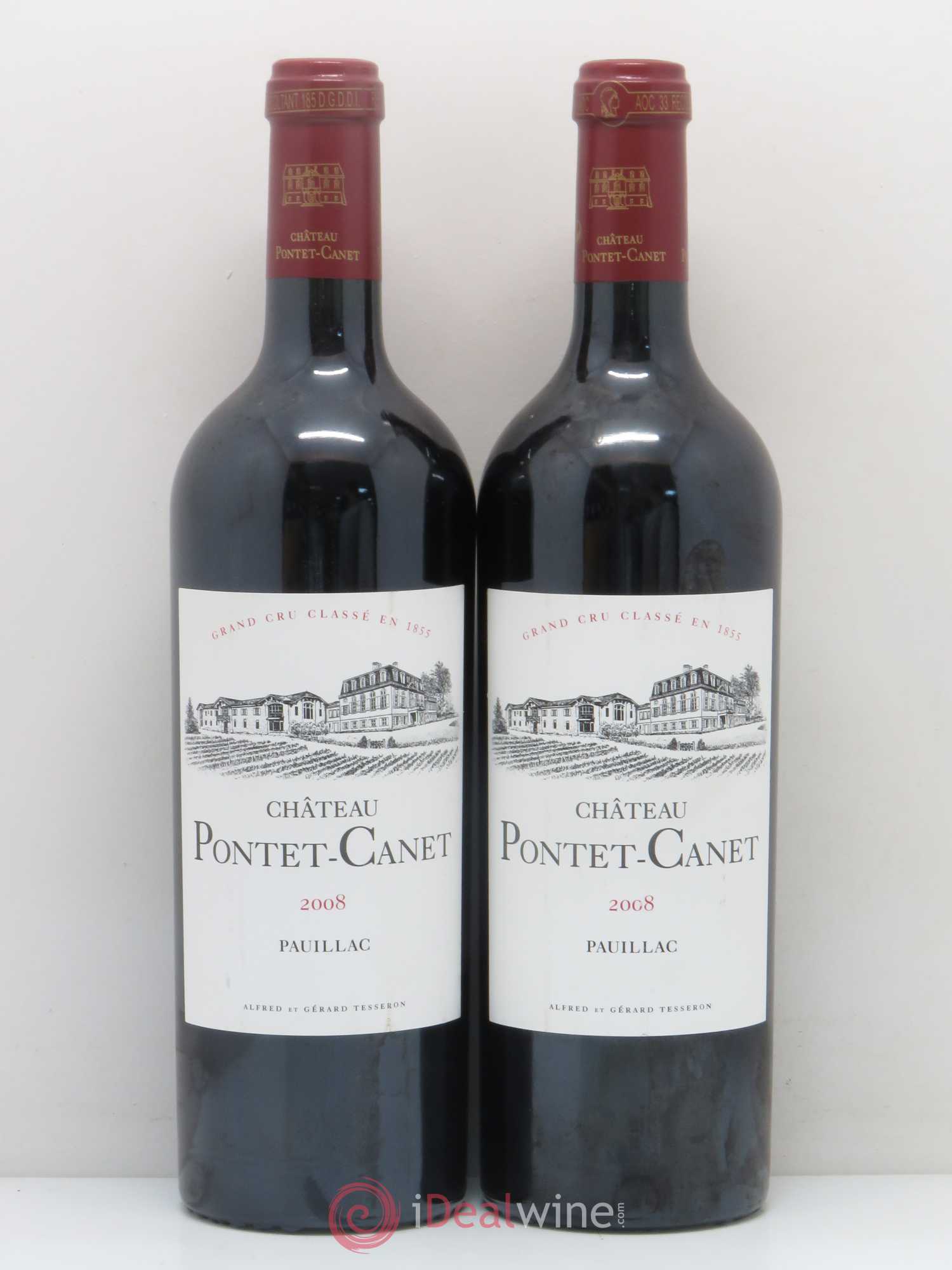 Château Pontet Canet 5ème Grand Cru Classé 2008 - Lot de 2 bouteilles - 0