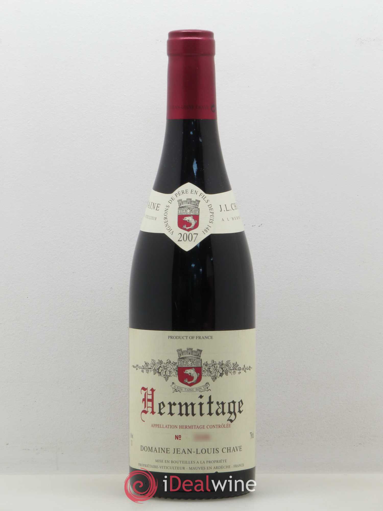 Hermitage Jean-Louis Chave 2007 - Lot de 1 bouteille - 0