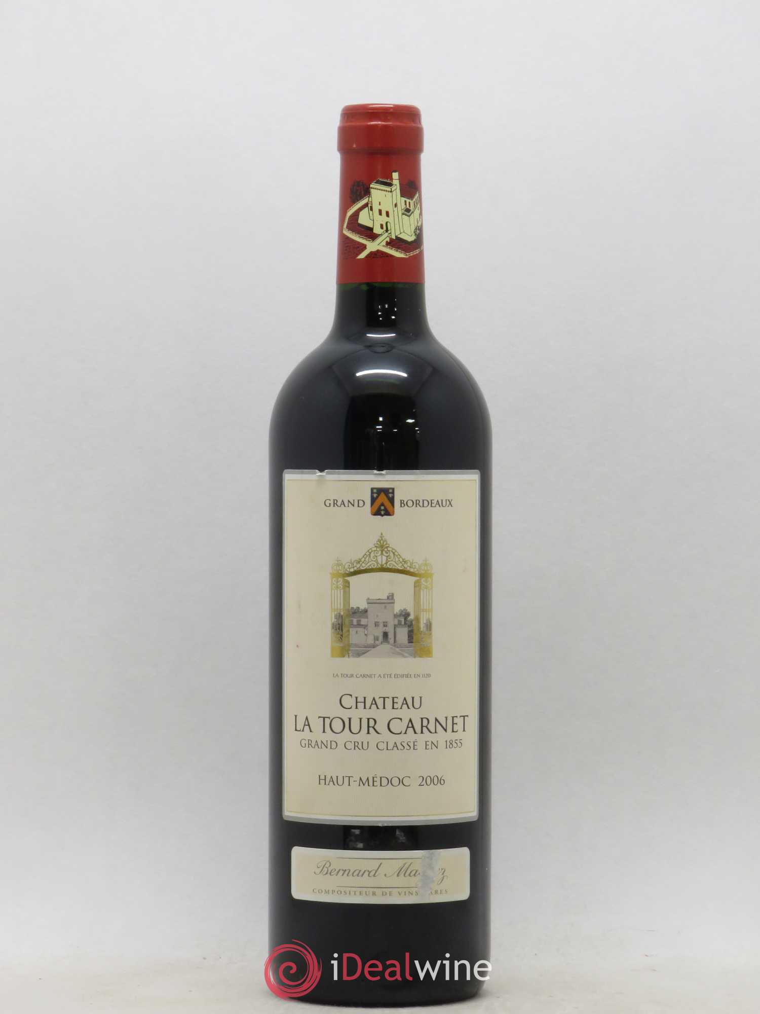 Château la Tour Carnet 4ème Grand Cru Classé 2006 - Lot de 1 bouteille - 0