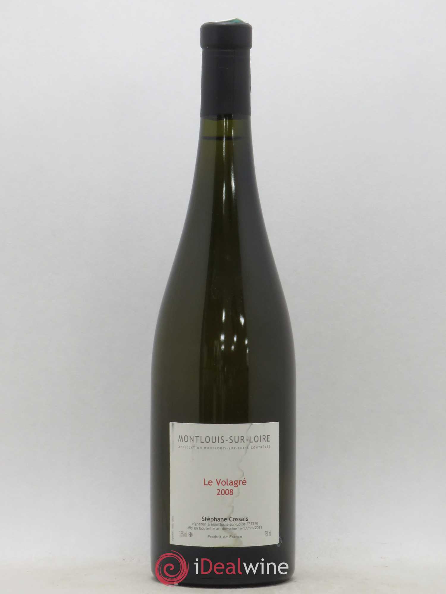 Montlouis-sur-Loire Le Volagré Stéphane Cossais 2008 - Lot de 1 bouteille - 0