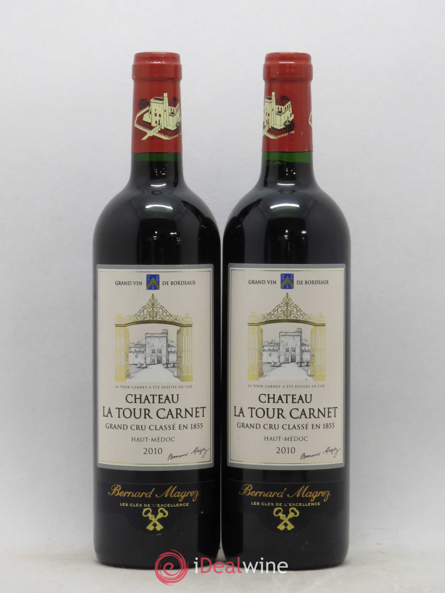 Château la Tour Carnet 4ème Grand Cru Classé 2010 - Lot de 2 bouteilles - 0