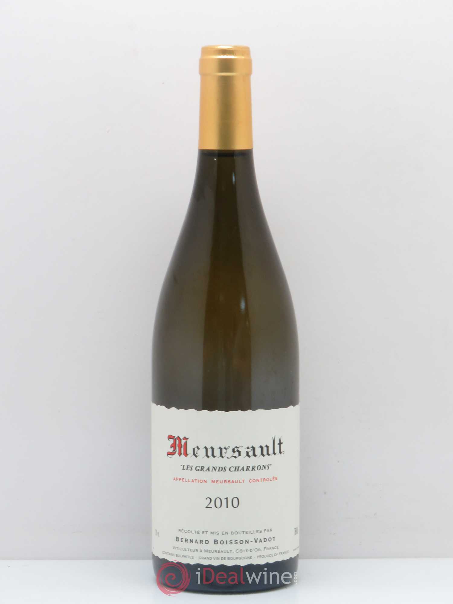 Meursault Les Grands Charrons Boisson-Vadot (Domaine) 2010 - Lot de 1 bouteille - 0