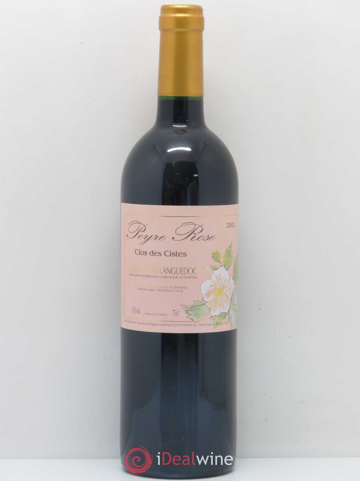 Vin de France (anciennement Coteaux du Languedoc) Domaine Peyre Rose Les Cistes Marlène Soria 2002 - Lot de 1 bouteille - 0