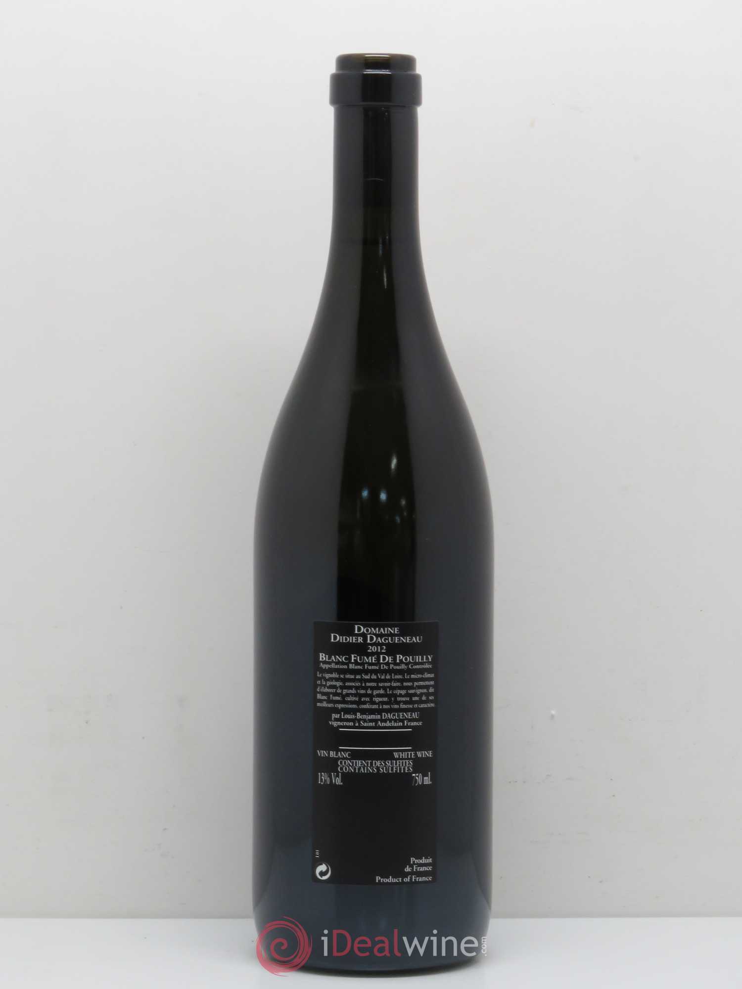Vin de France (anciennement Pouilly-Fumé) Silex Dagueneau (Domaine Didier - Louis-Benjamin) 2012 - Lot de 1 bouteille - 1