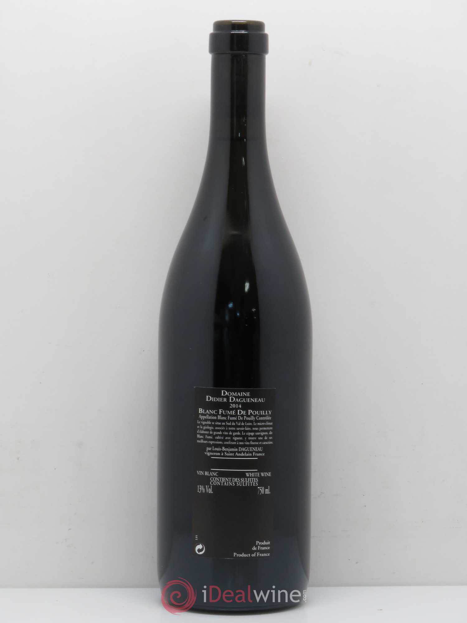 Vin de France (anciennement Pouilly-Fumé) Silex Dagueneau (Domaine Didier - Louis-Benjamin) 2014 - Lot de 1 bouteille - 1