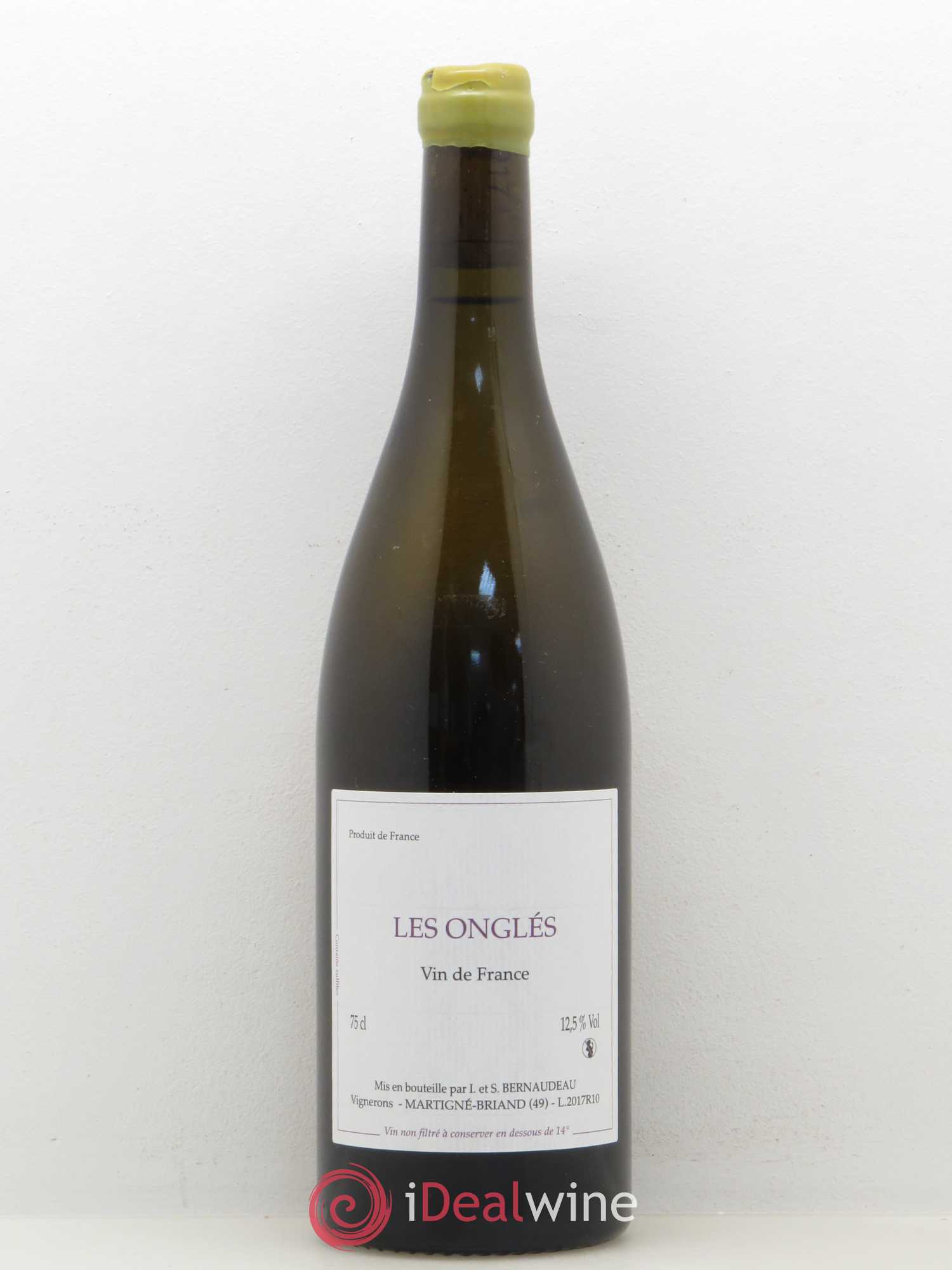 Vin de France Les Onglés Stéphane Bernaudeau 2017 - Lot de 1 bouteille - 0