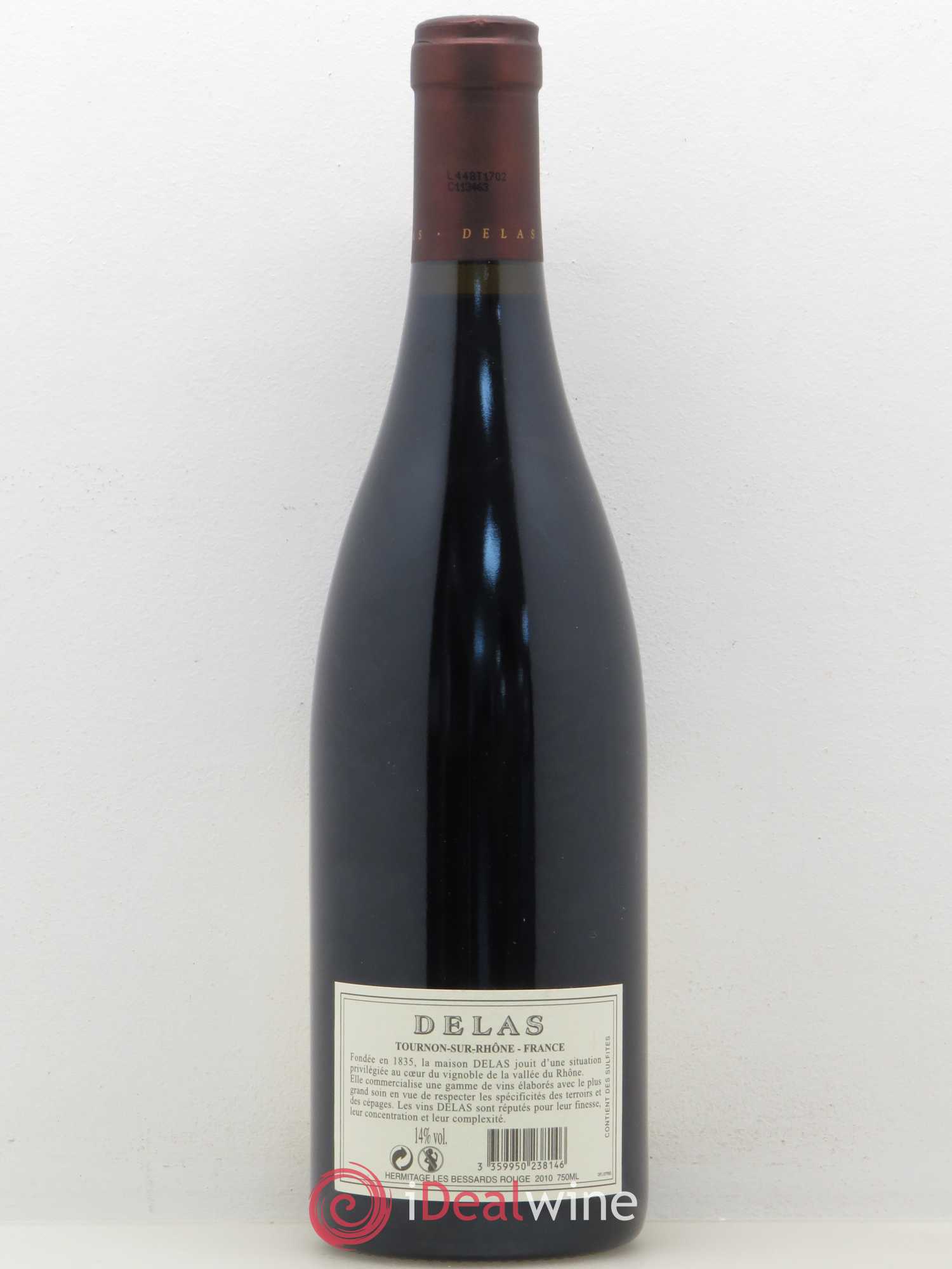 Hermitage Les Bessards Delas Frères 2010 - Lot de 1 bouteille - 1