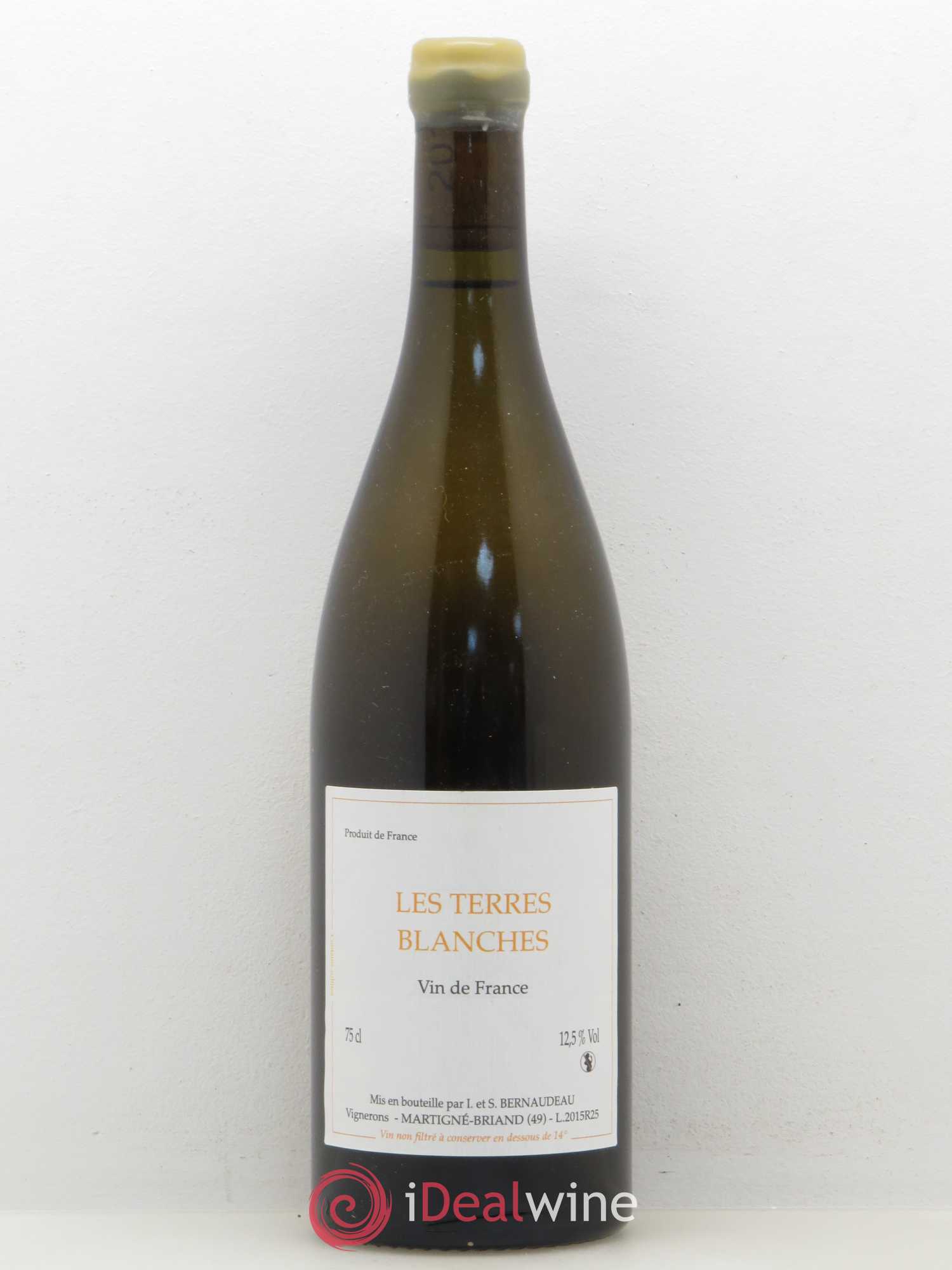 Vin de France Les Terres Blanches Stéphane Bernaudeau 2015 - Posten von 1 Flasche - 0