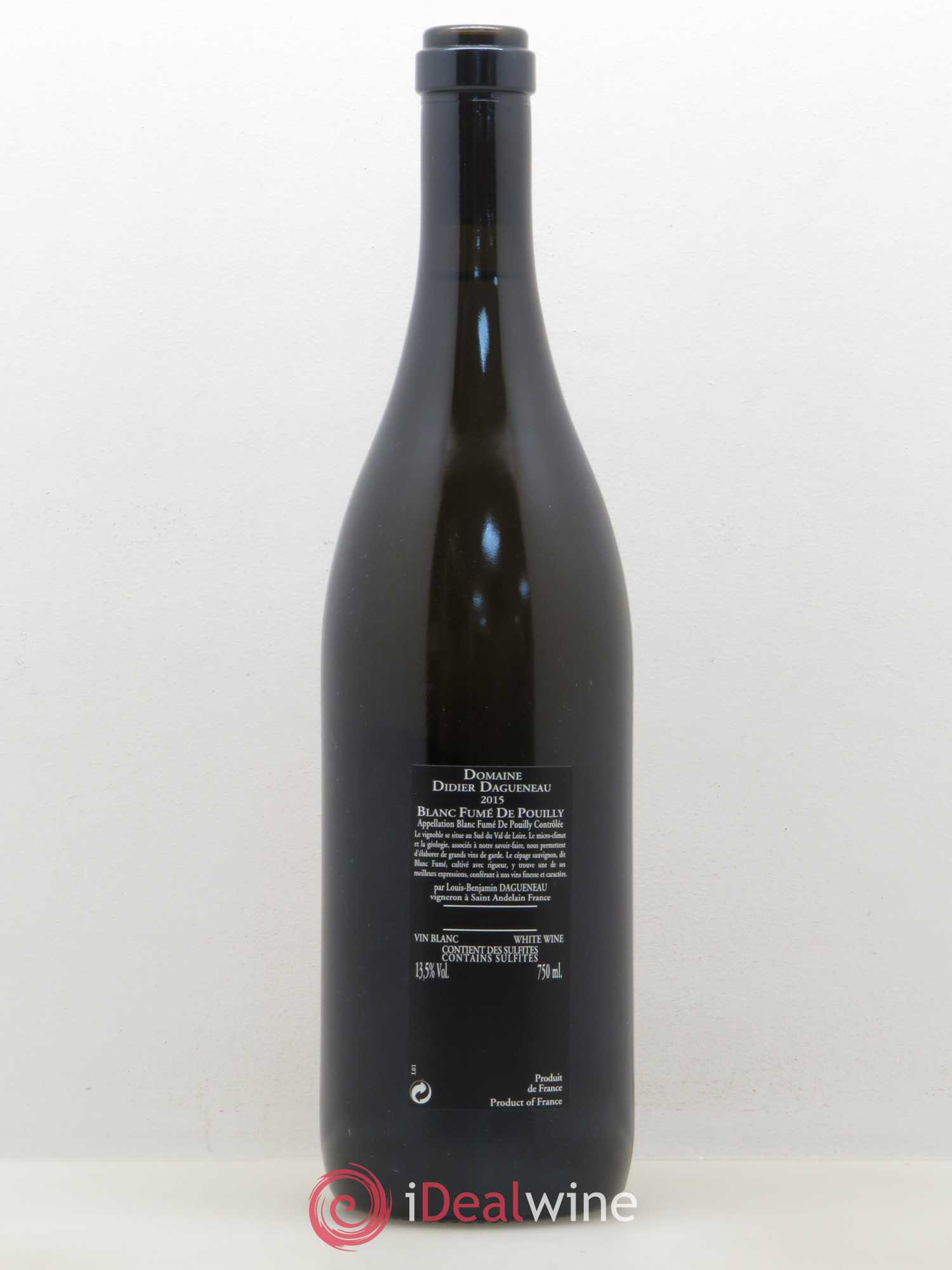 Vin de France (anciennement Pouilly-Fumé) Silex Dagueneau (Domaine Didier - Louis-Benjamin) 2015 - Lot de 1 bouteille - 1
