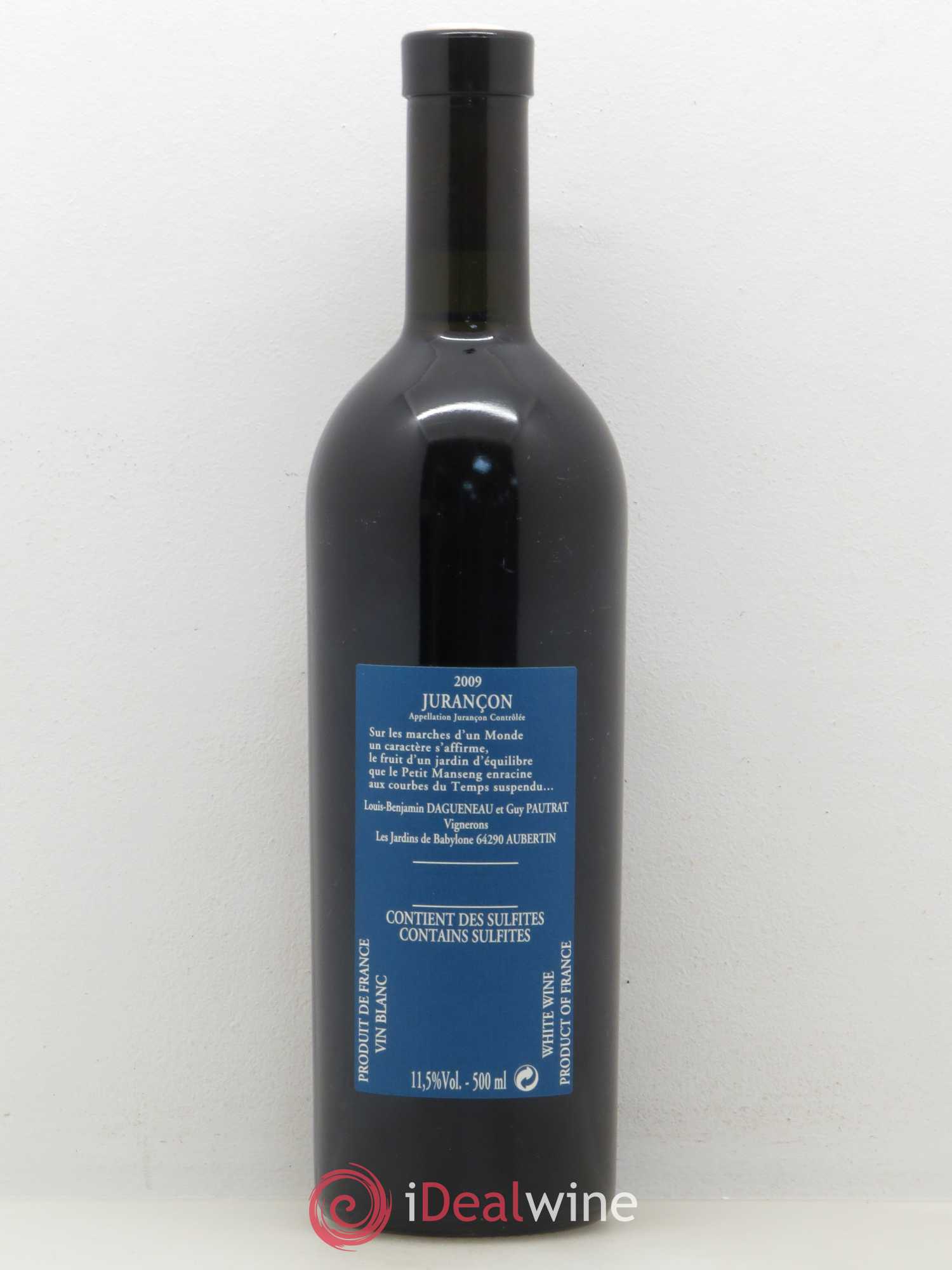 Vin de France (anciennement Jurançon) Jardins de Babylone Didier Dagueneau 2009 - Lot de 1 bouteille - 1