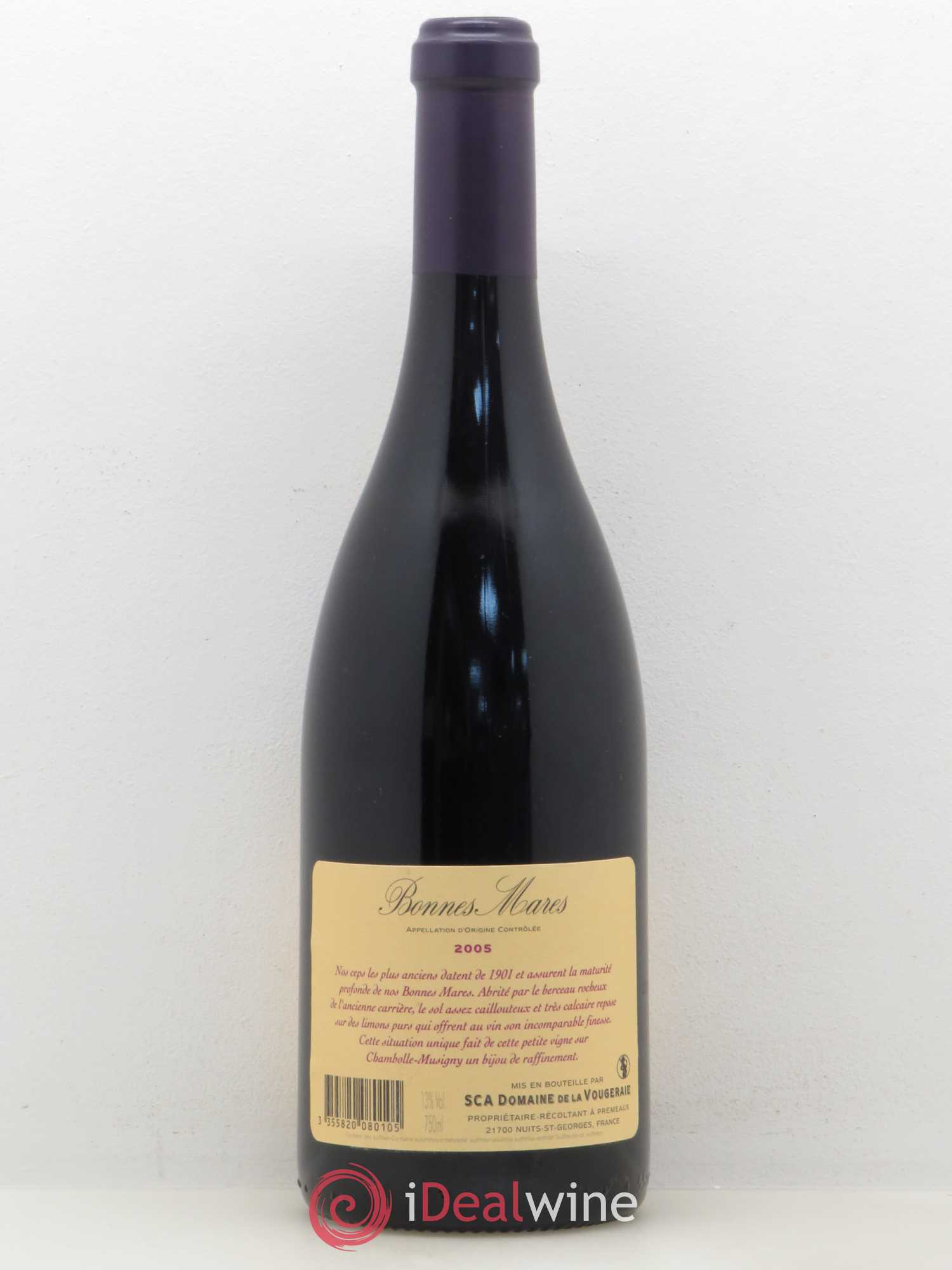 Bonnes-Mares Grand Cru La Vougeraie 2005 - Lot de 1 bouteille - 1
