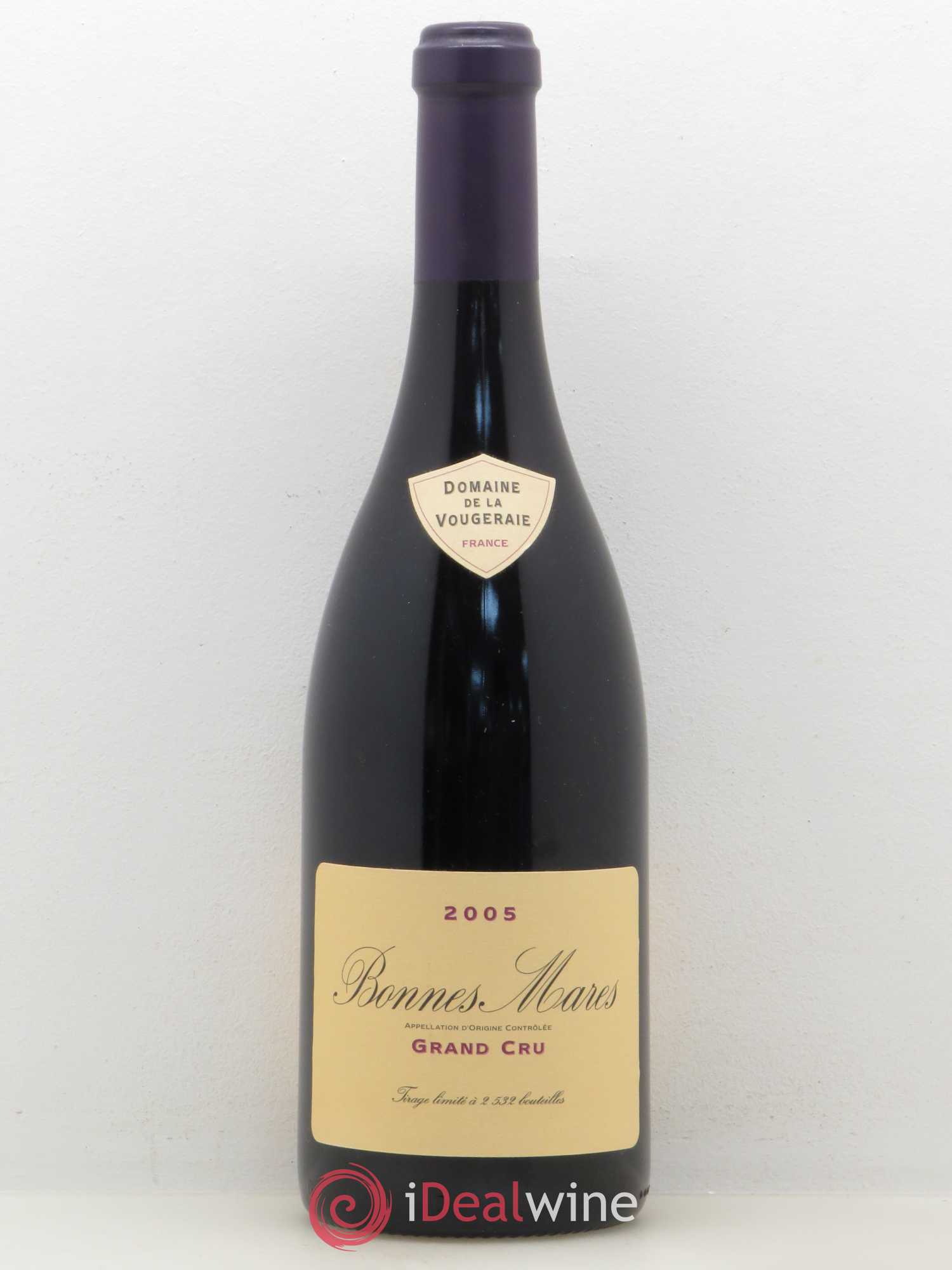 Bonnes-Mares Grand Cru La Vougeraie 2005 - Lot de 1 bouteille - 0
