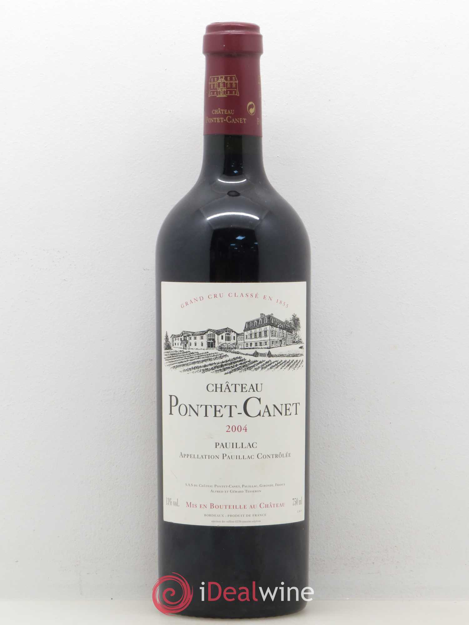 Château Pontet Canet 5ème Grand Cru Classé 2004 - Lot de 1 bouteille - 0