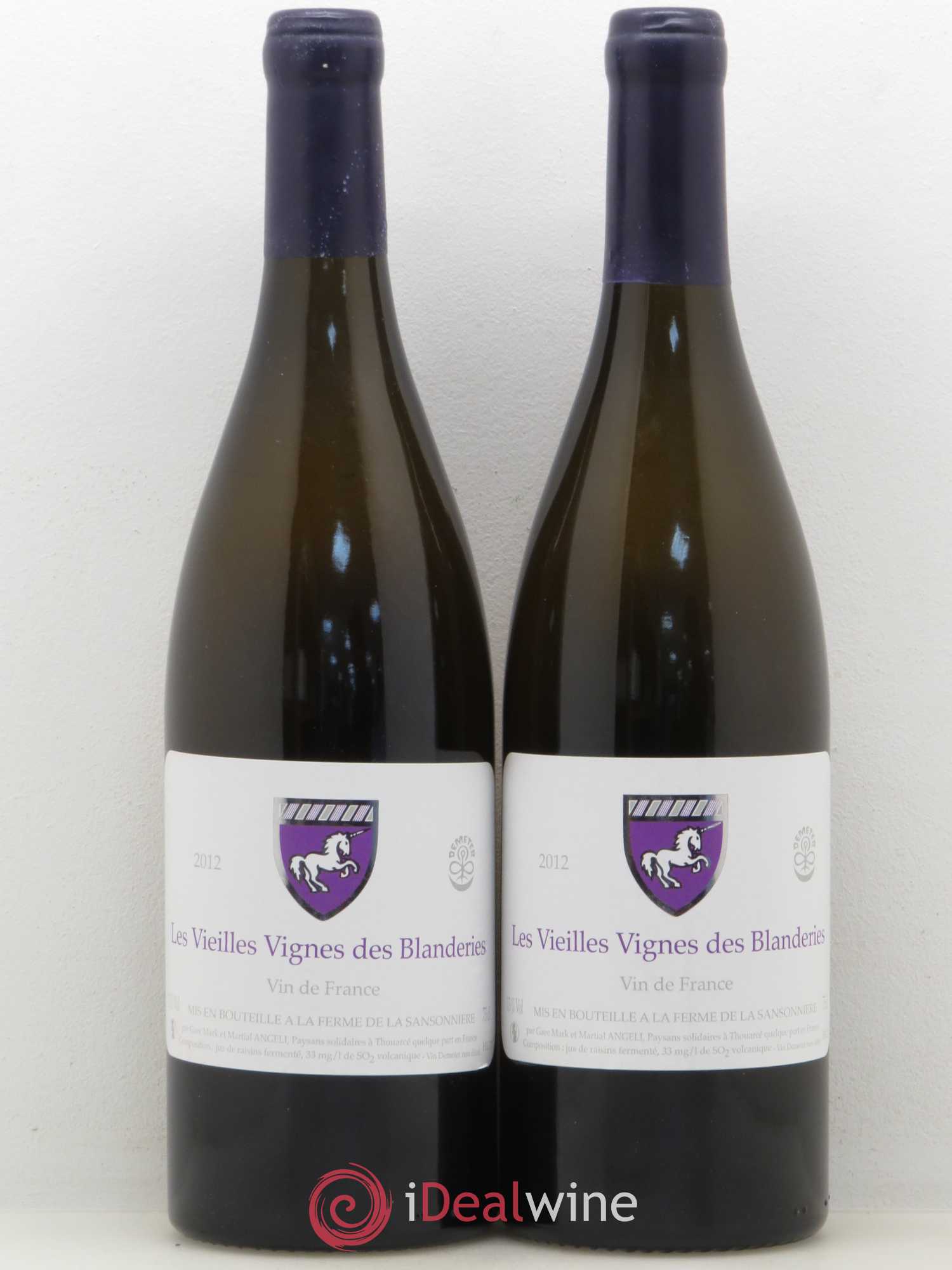 Vin de France Les Vieilles Vignes des Blanderies Mark Angeli (Domaine) - Ferme de la Sansonnière 2012 - Lot de 2 bouteilles - 0