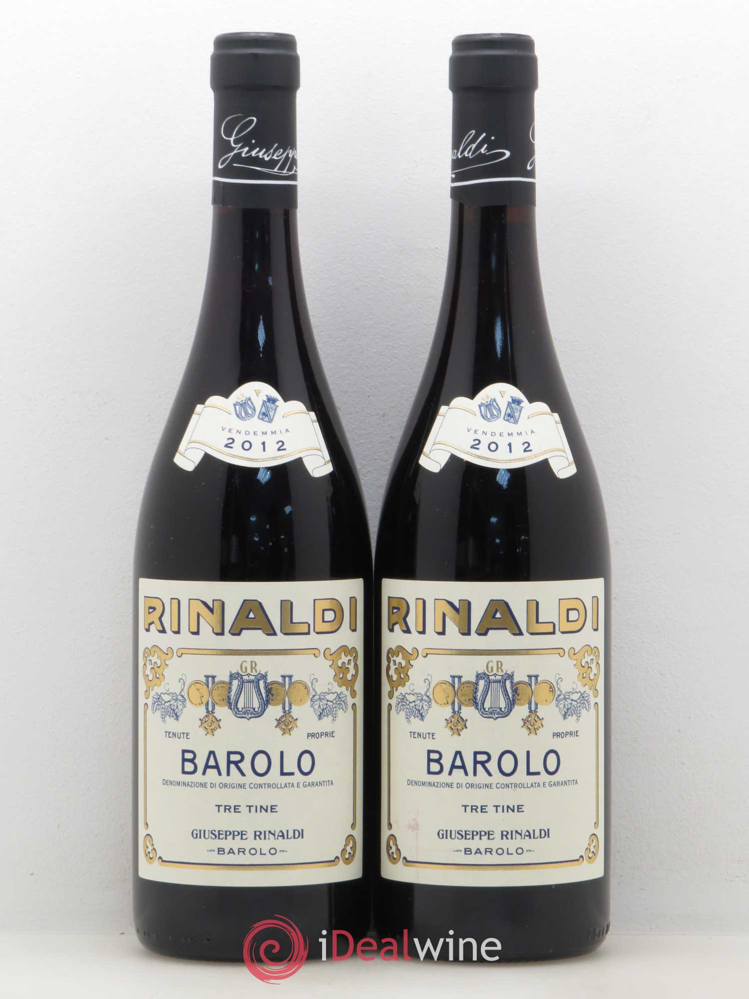 Barolo Tre Tine Giuseppe Rinaladi 2012 - Lot de 2 bouteilles - 0