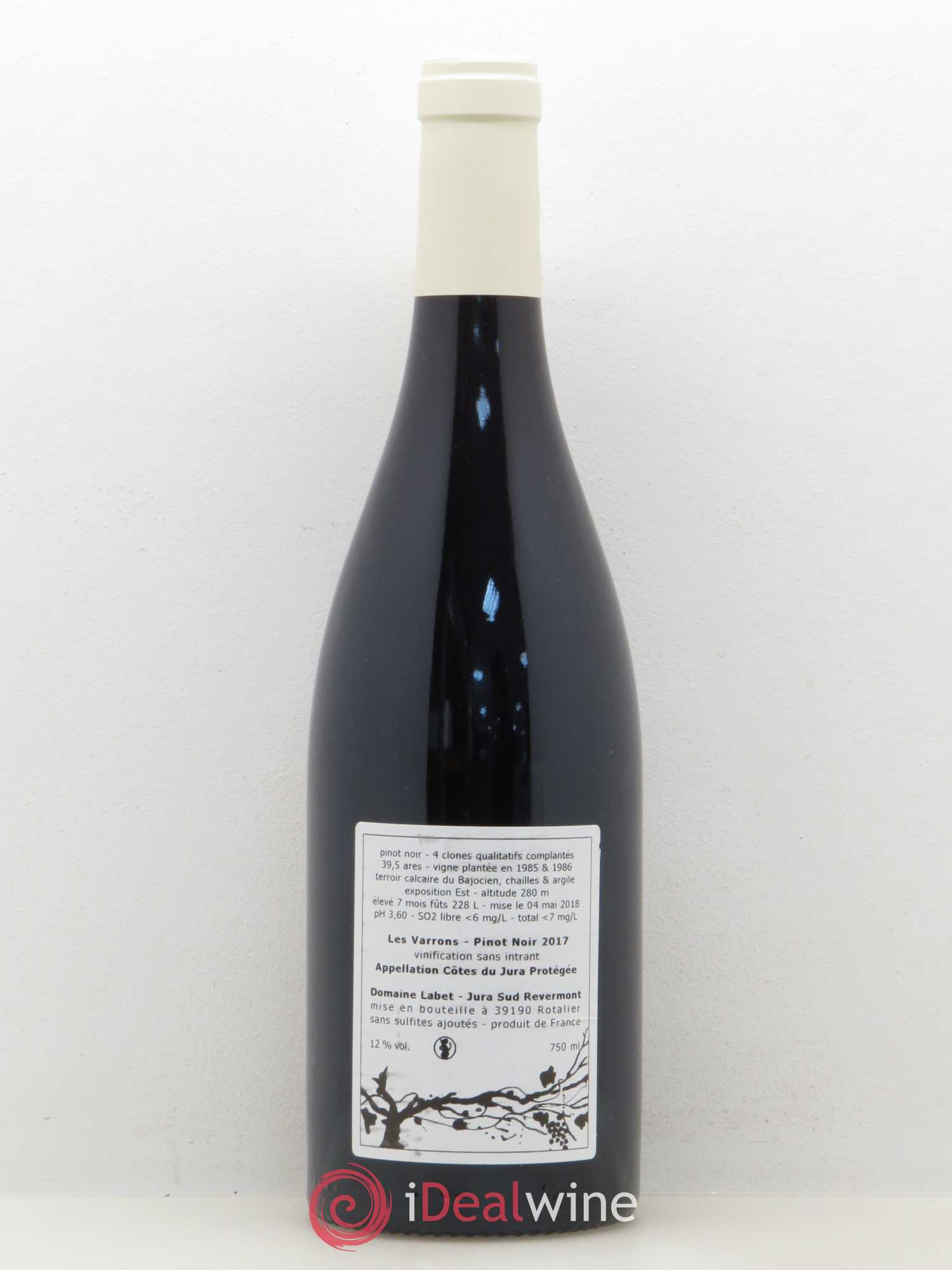 Pinot Noir Les Varrons Nature Domaine Julien Labet 2017 - Posten von 1 Flasche - 1
