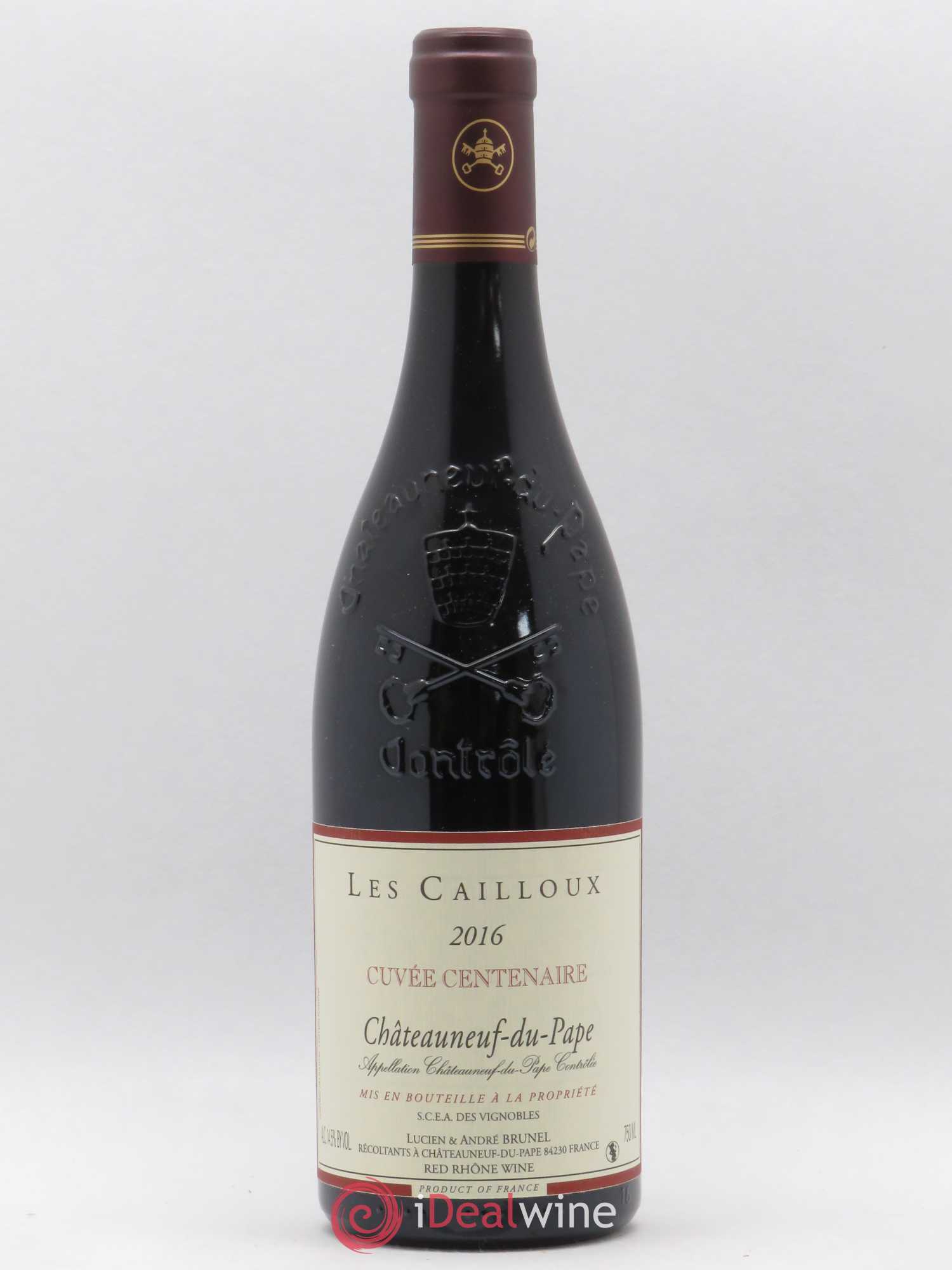 Châteauneuf-du-Pape Les Cailloux Cuvée Centenaire André Brunel 2016 - Lot de 1 bouteille - 0