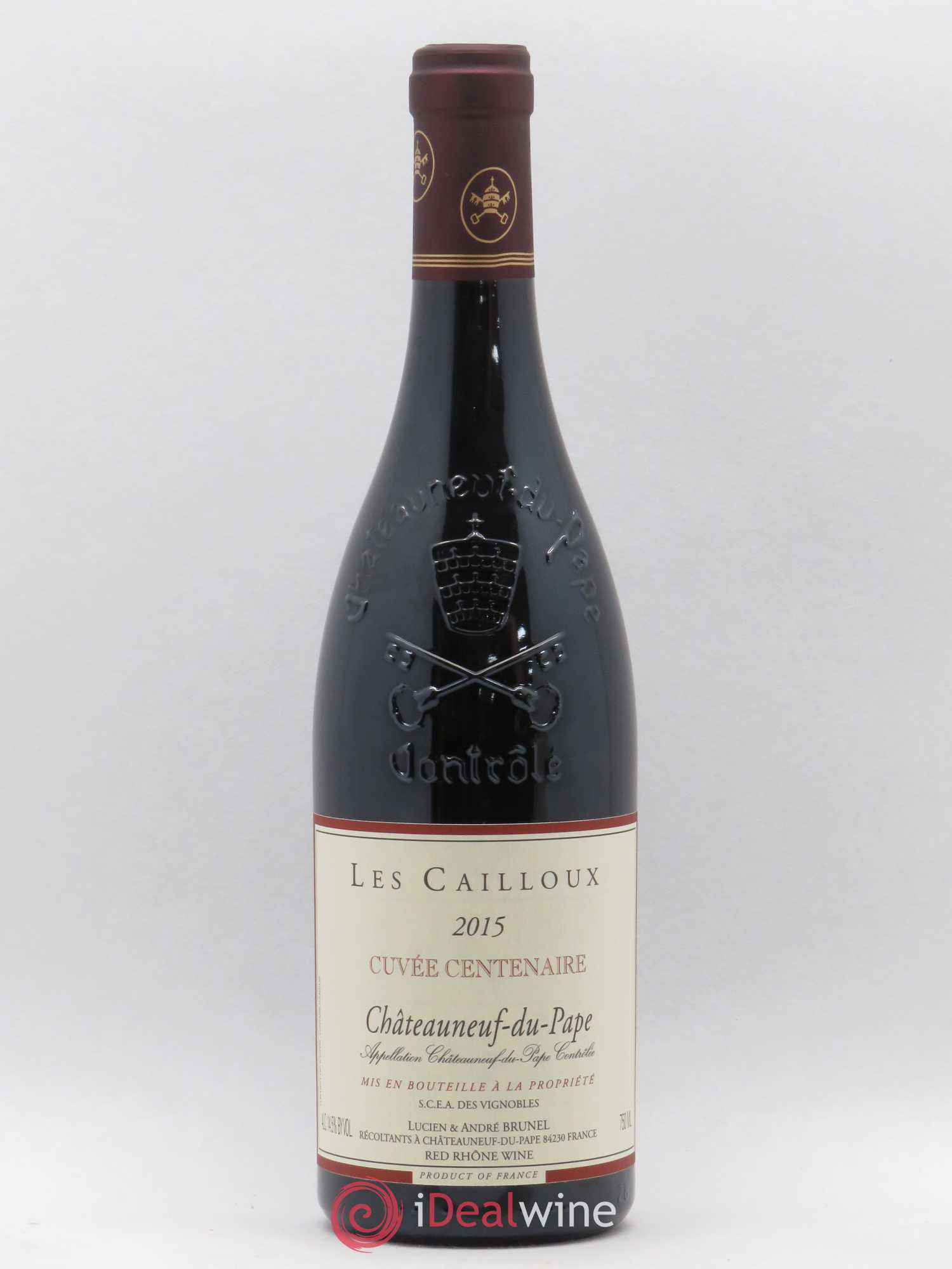 Châteauneuf-du-Pape Les Cailloux Cuvée Centenaire André Brunel 2015 - Lot de 1 bouteille - 0