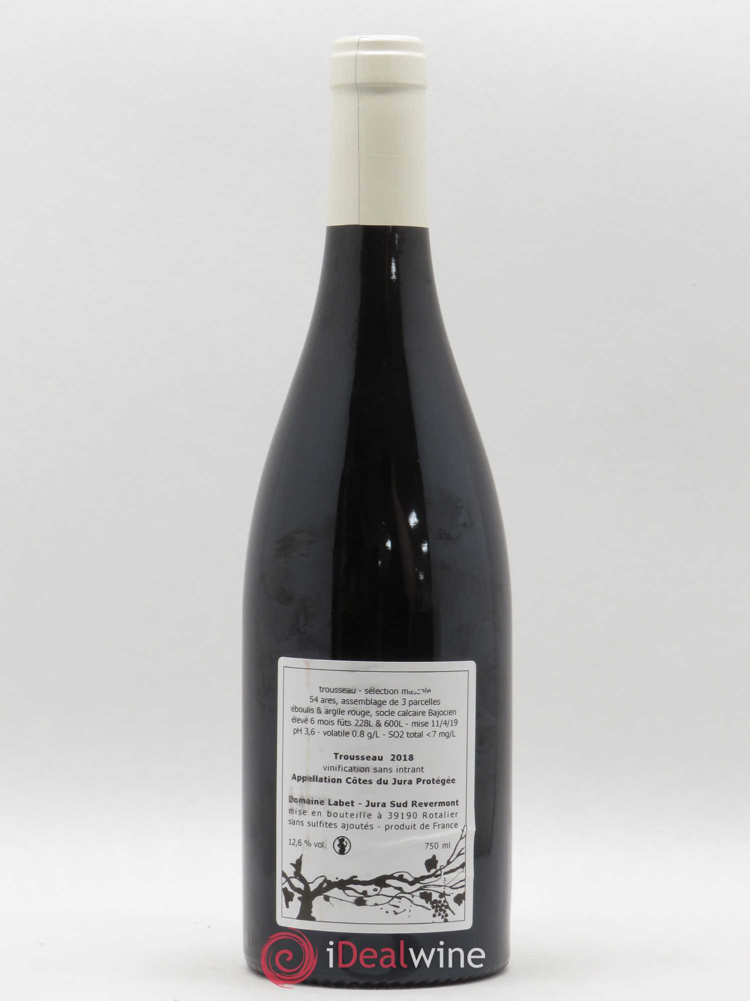 Côtes du Jura Trousseau Sélection Massale Romain - Julien - Charline Labet 2018 - Lot de 1 bouteille - 1