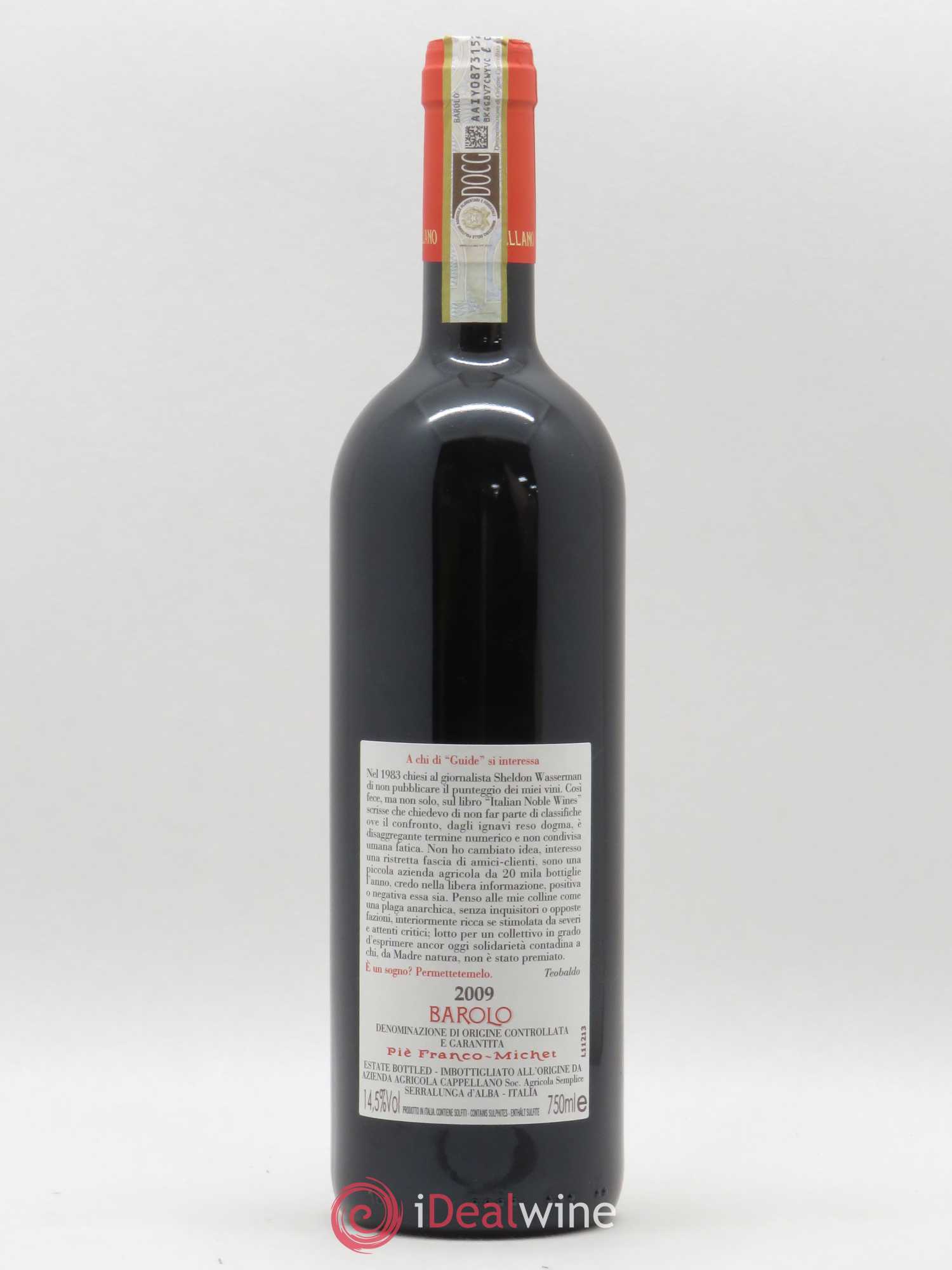 Barolo Pie Franco Michet Otin Fiorin Cappellano 2009 - Posten von 1 Flasche - 1