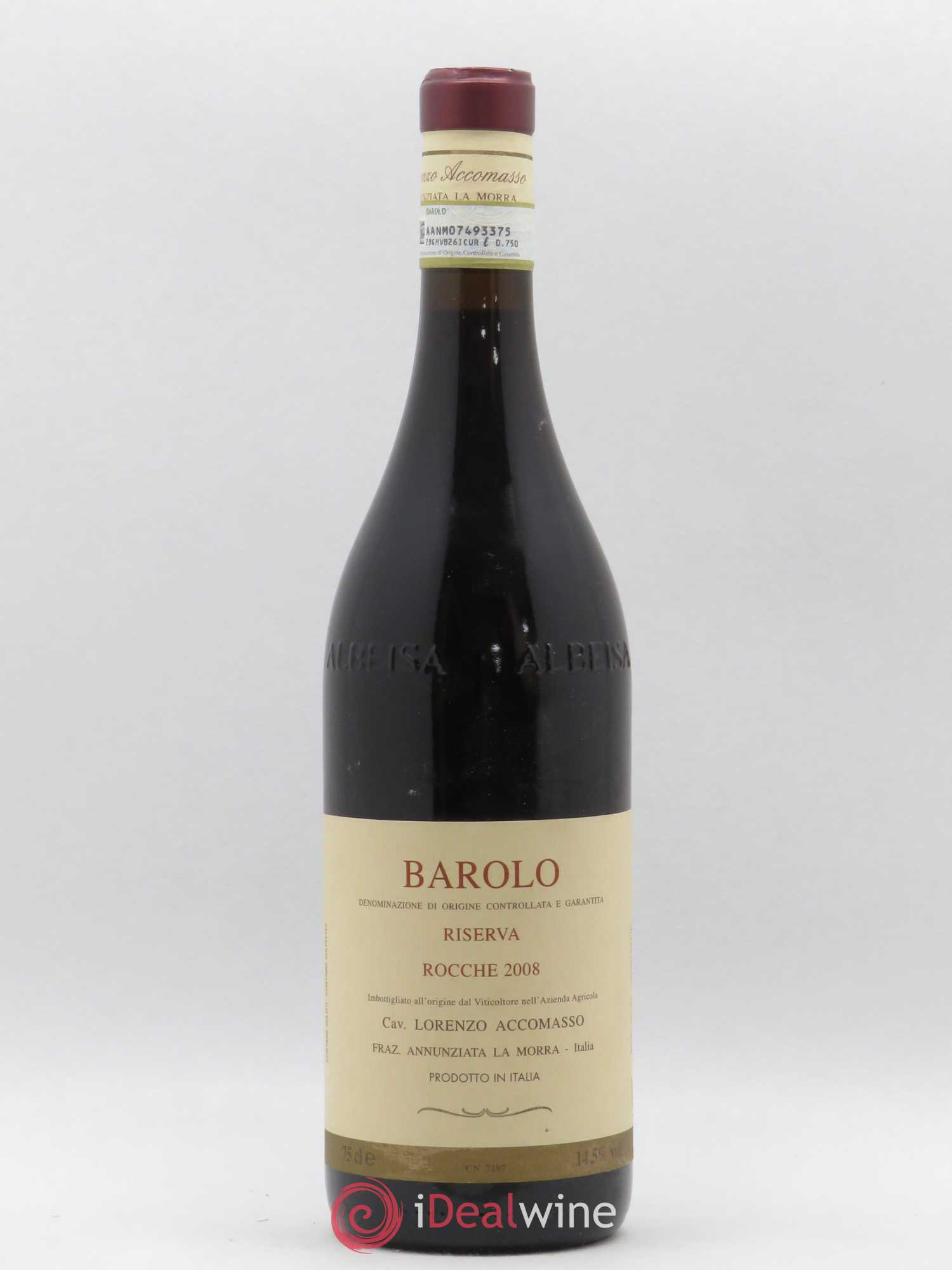 Barolo Riserva Vigneto Rocche Lorenzo Accomasso 2008 - Lot of 1 bottle - 0