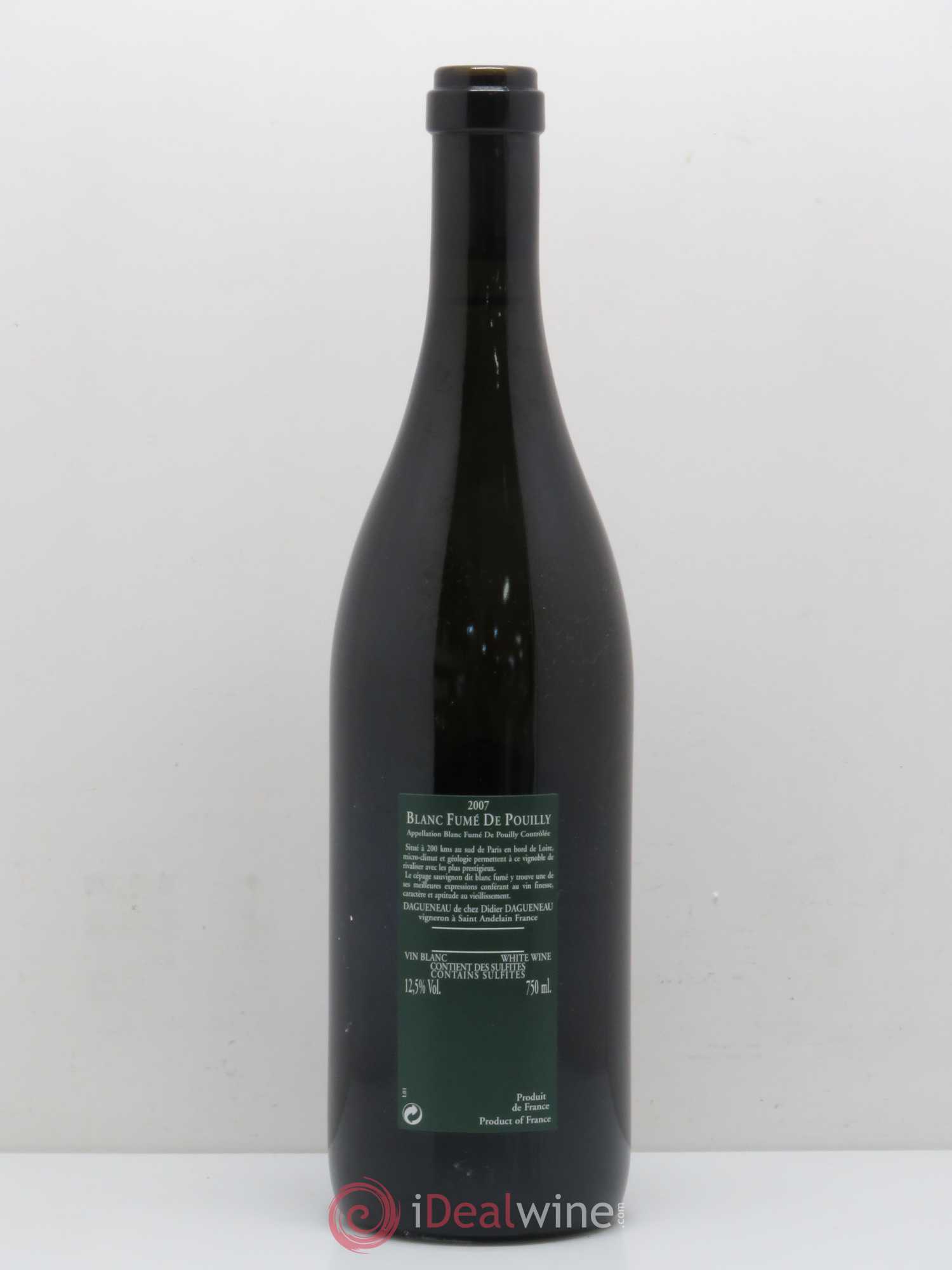Vin de France (anciennement Pouilly-Fumé) Silex Dagueneau (Domaine Didier - Louis-Benjamin) 2007 - Lot de 1 bouteille - 1