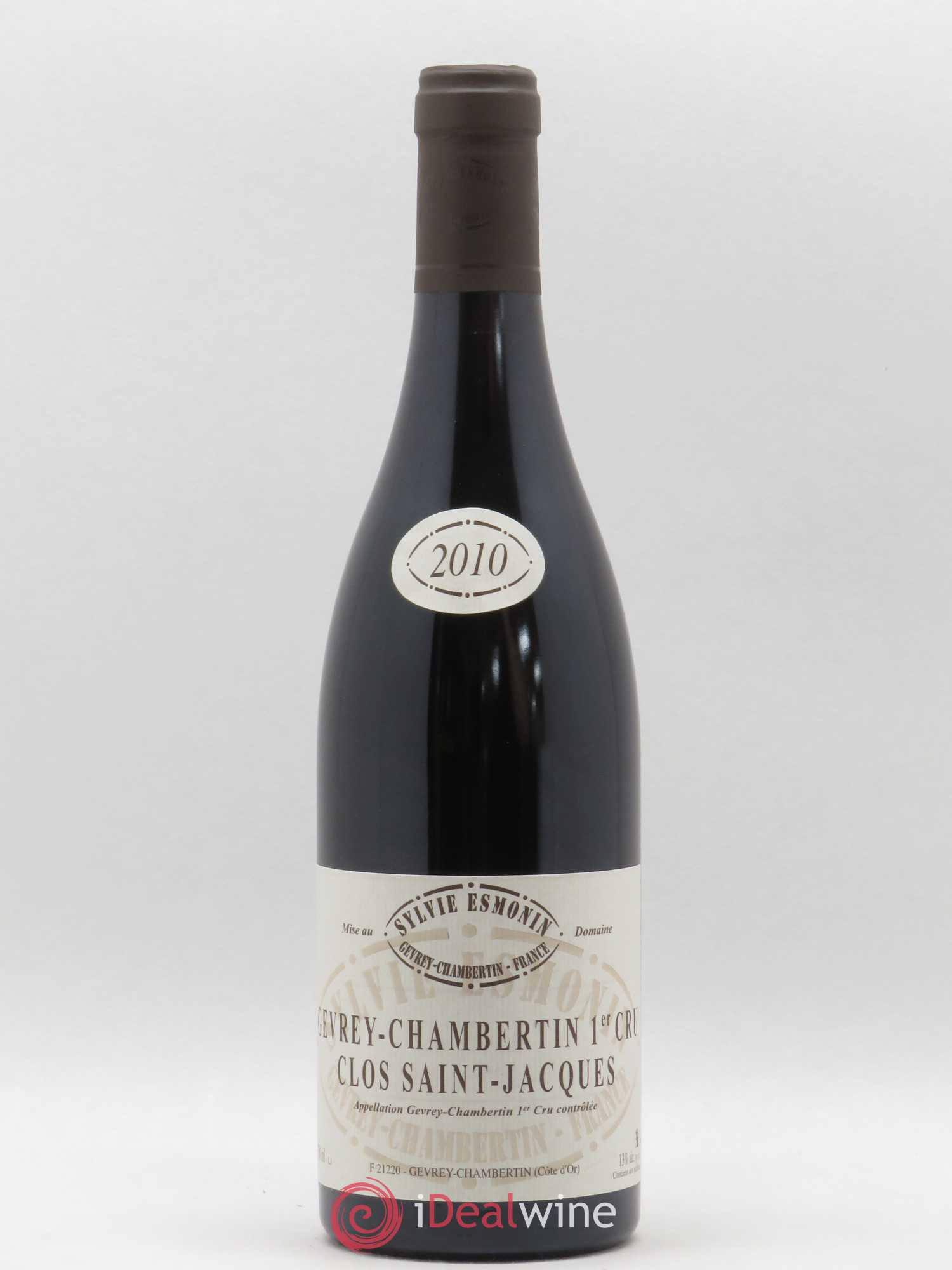 Gevrey-Chambertin 1er Cru Clos Saint Jacques Sylvie Esmonin 2010 - Lot de 1 bouteille - 0