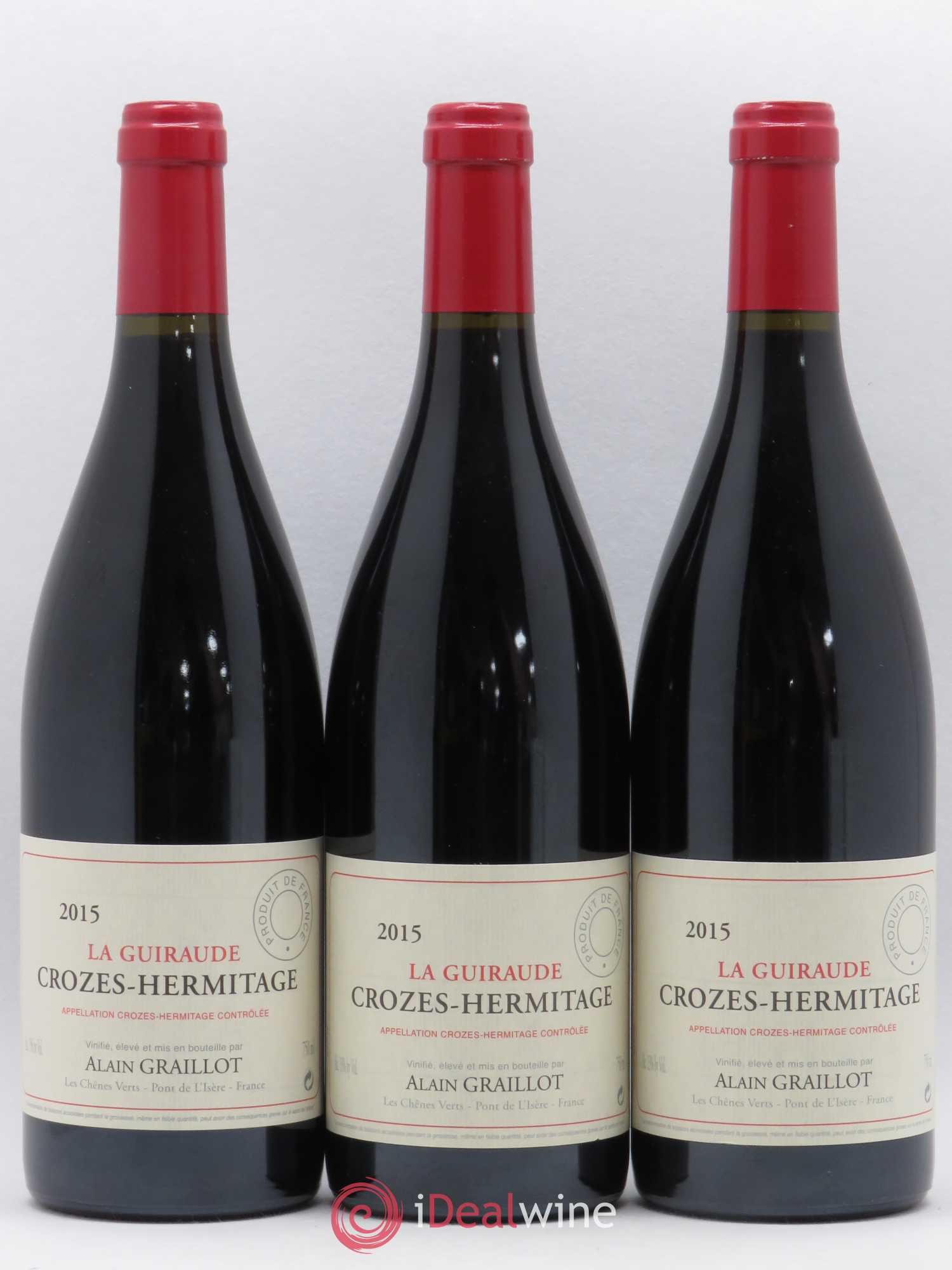Crozes-Hermitage La Guiraude Domaine Graillot 2015 - Lot de 3 bouteilles - 0