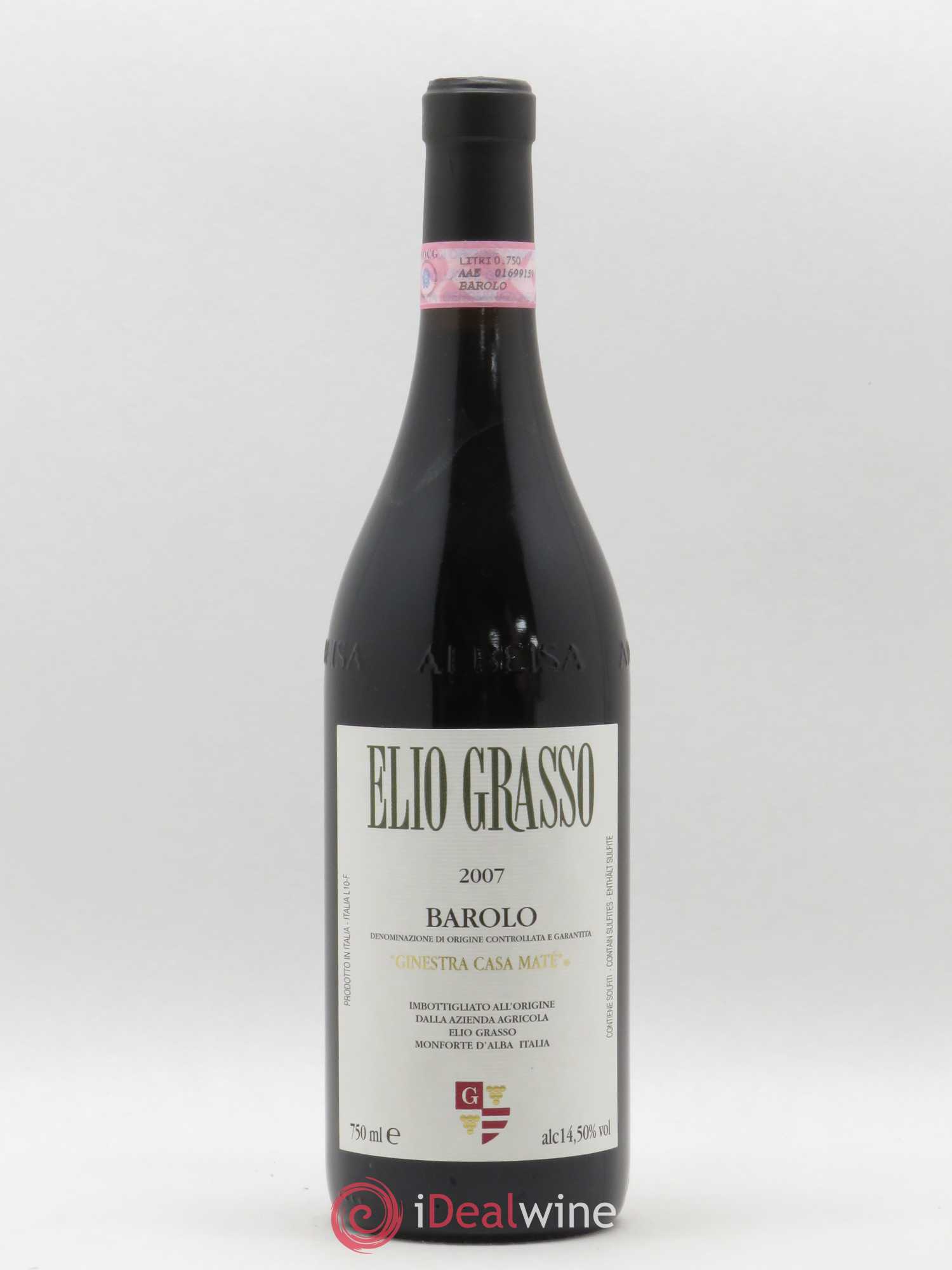 Barolo Ginestra Vigna Casa Matè Elio Grasso 2007 - Posten von 1 Flasche - 0