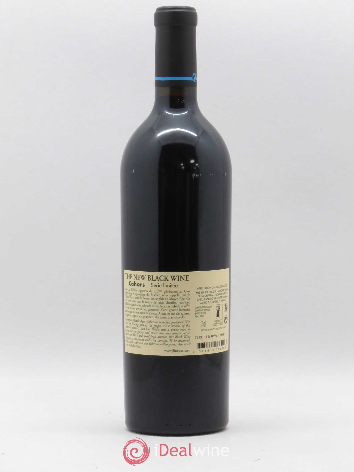 Cahors Clos Triguedina New Black Wine Jean-Luc Baldès 2013 - Lot de 1 bouteille - 1
