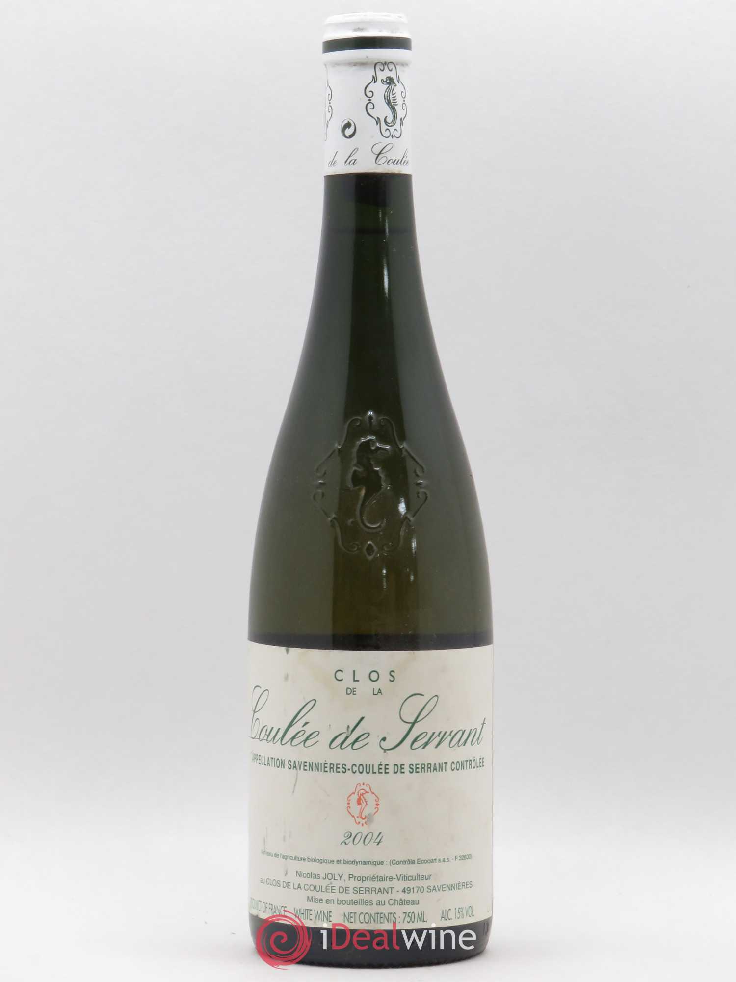 Savennières Clos de la Coulée de Serrant Vignobles de la Coulée de Serrant - Nicolas Joly 2004 - Lot de 1 bouteille - 0