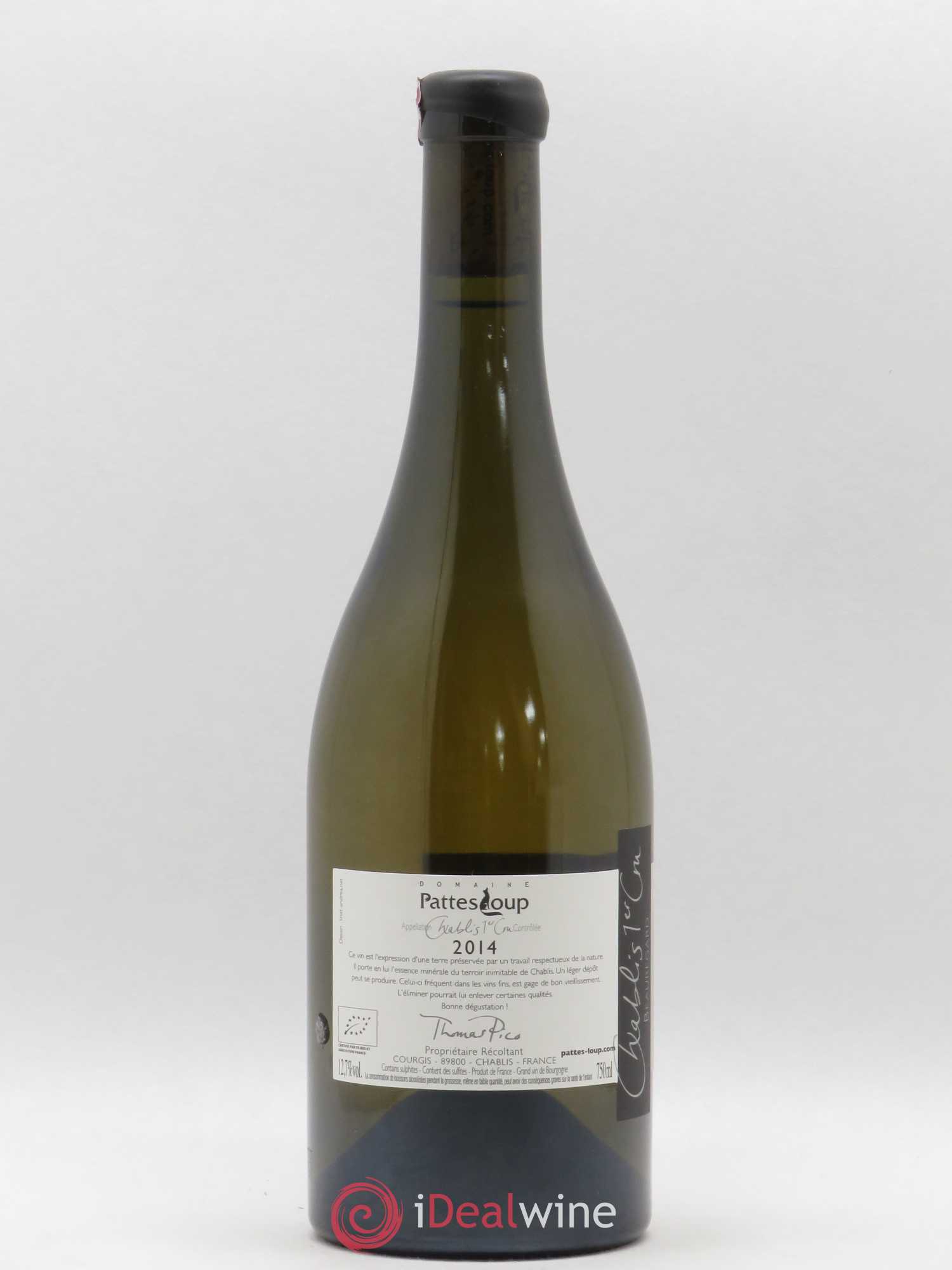 Chablis 1er Cru Beauregard Pattes Loup (Domaine) 2014 - Lot de 1 bouteille - 1