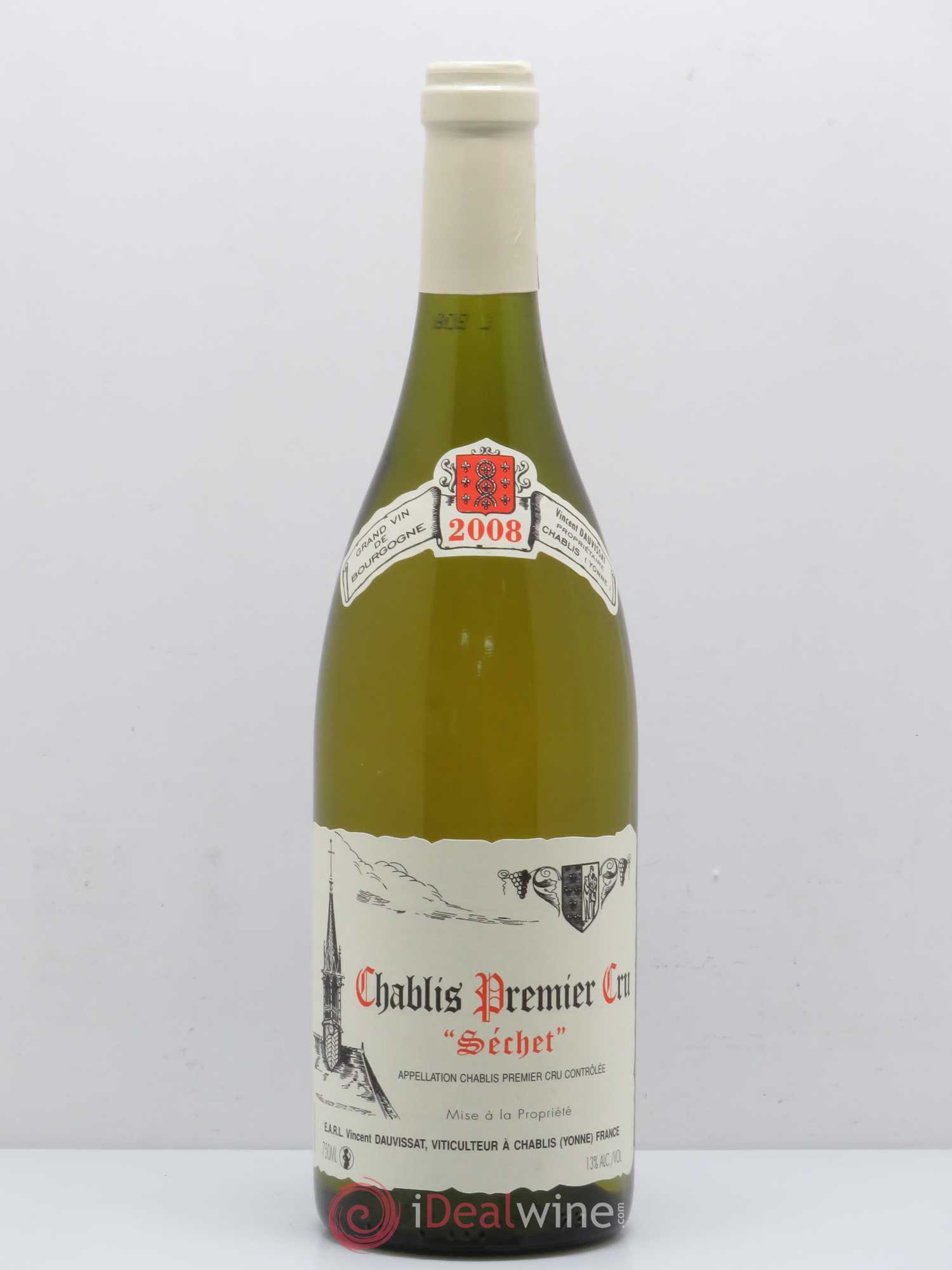 Chablis 1er Cru Séchet Vincent Dauvissat (Domaine) 2008 - Lot de 1 bouteille - 0