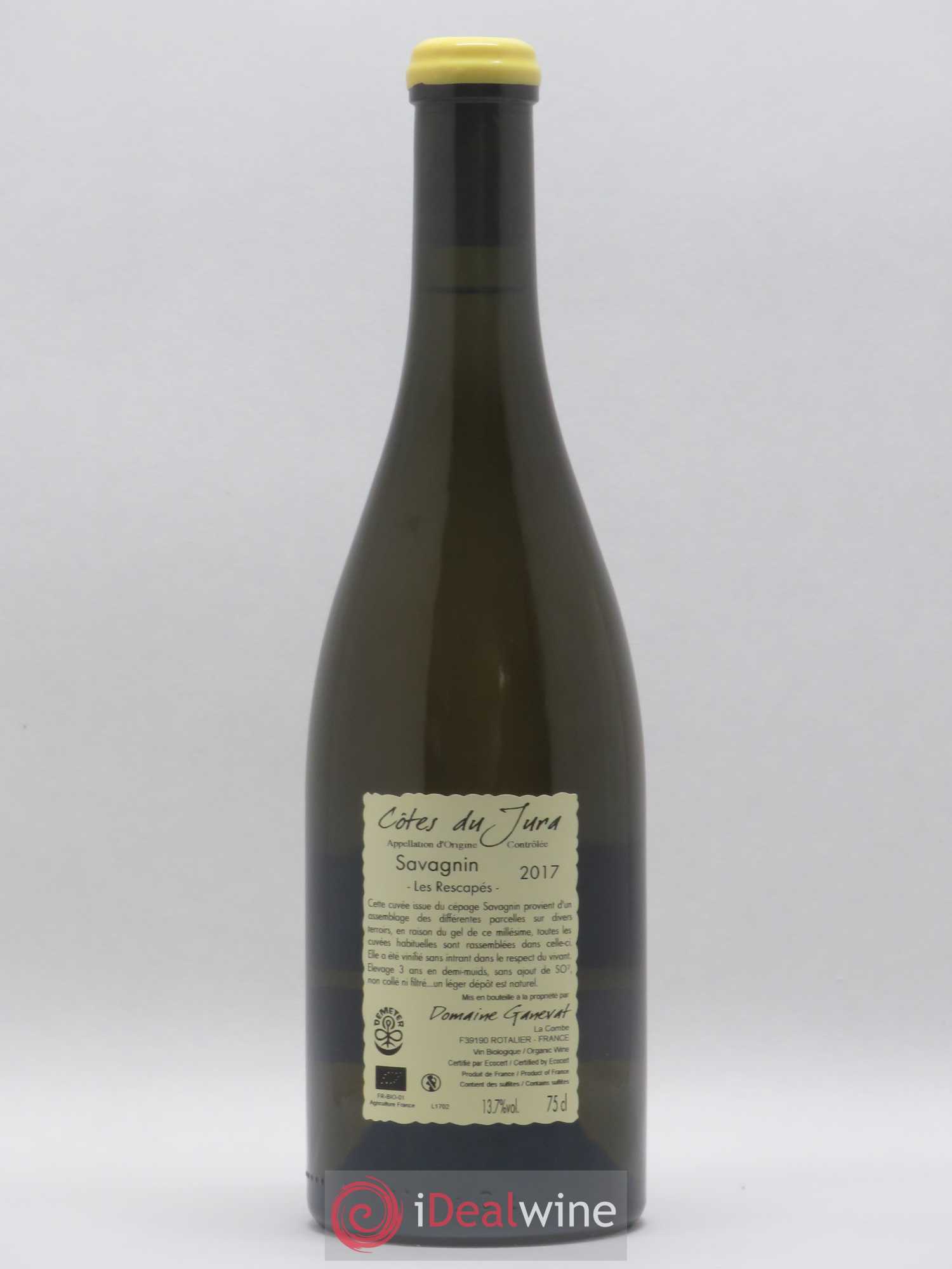 Côtes du Jura Savagnin Les Rescapés Jean-François Ganevat (Domaine) 2017 - Lot de 1 bouteille - 1
