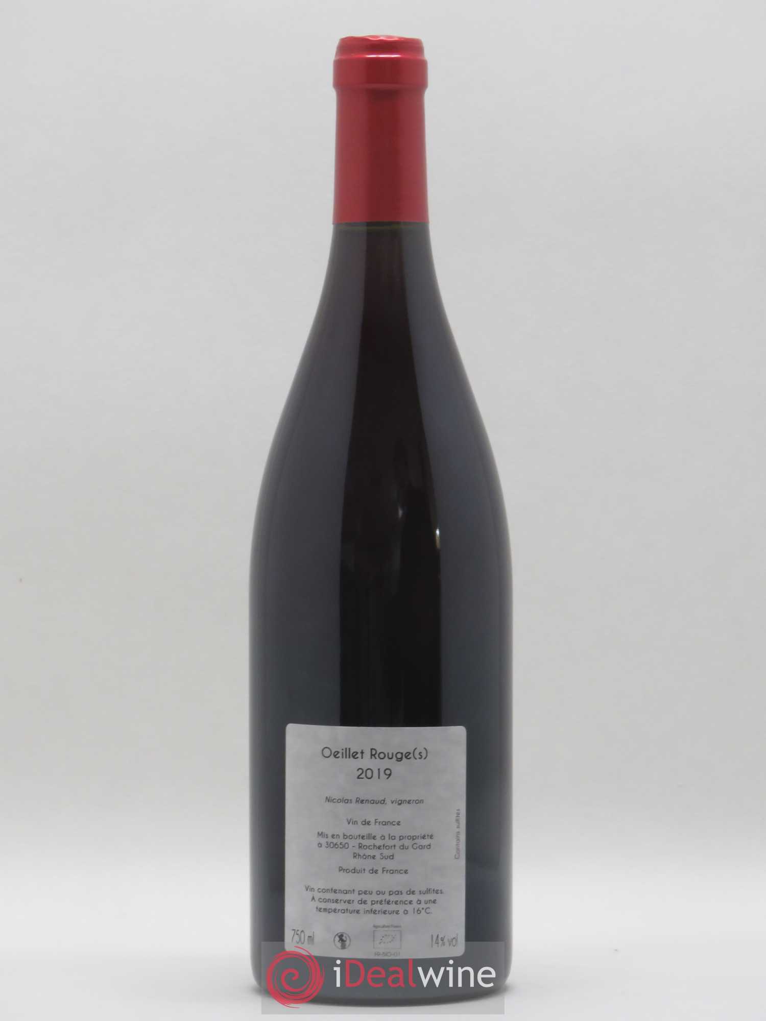 Vin de France Clos des Grillons Oeillet rouge 2019 - Lot de 1 bouteille - 1