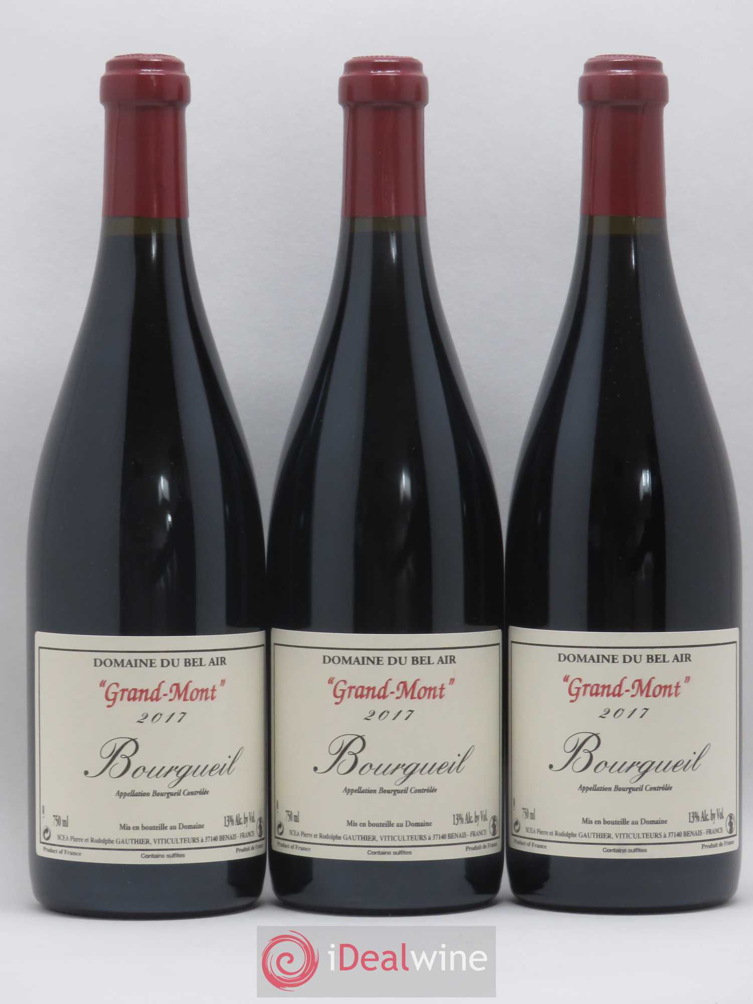 Bourgueil Grand Mont Domaine du Bel Air 2017 - Lot de 3 bouteilles - 0