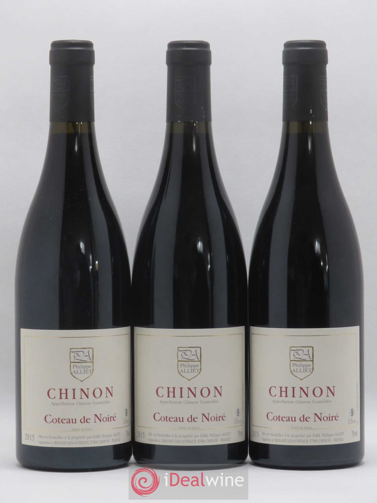 Chinon Coteau de Noiré Philippe Alliet 2015 - Lot de 3 bouteilles - 0