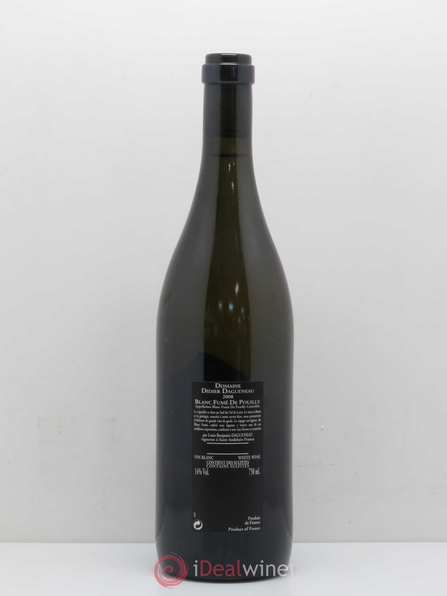 Vin de France (anciennement Pouilly-Fumé) Silex Dagueneau (Domaine Didier - Louis-Benjamin) 2008 - Lot de 1 bouteille - 1