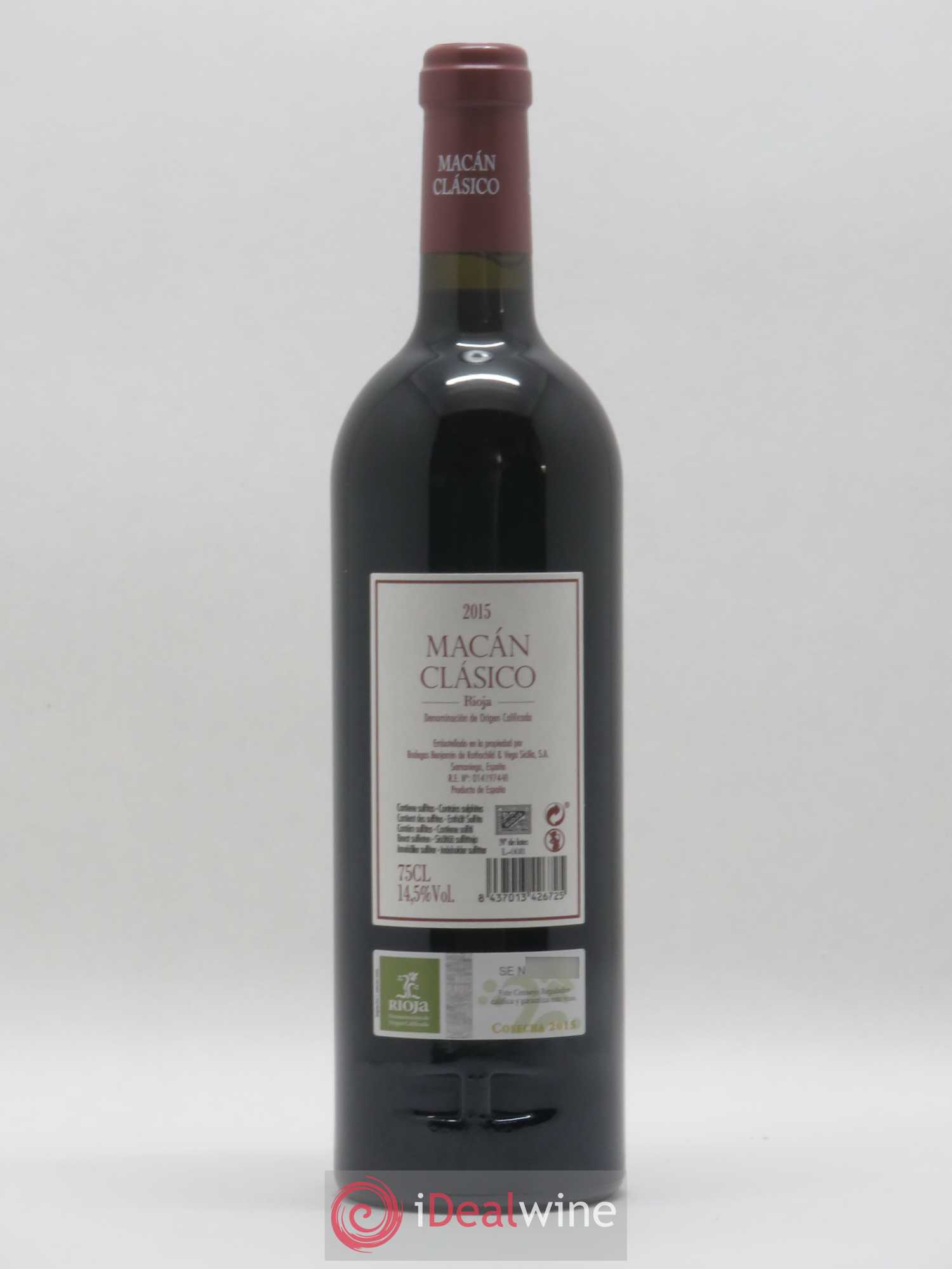 Rioja DOCa Macan Classico Benjamin de Rothschild & Vega Sicilia S.A 2015 - Lot de 1 bouteille - 1