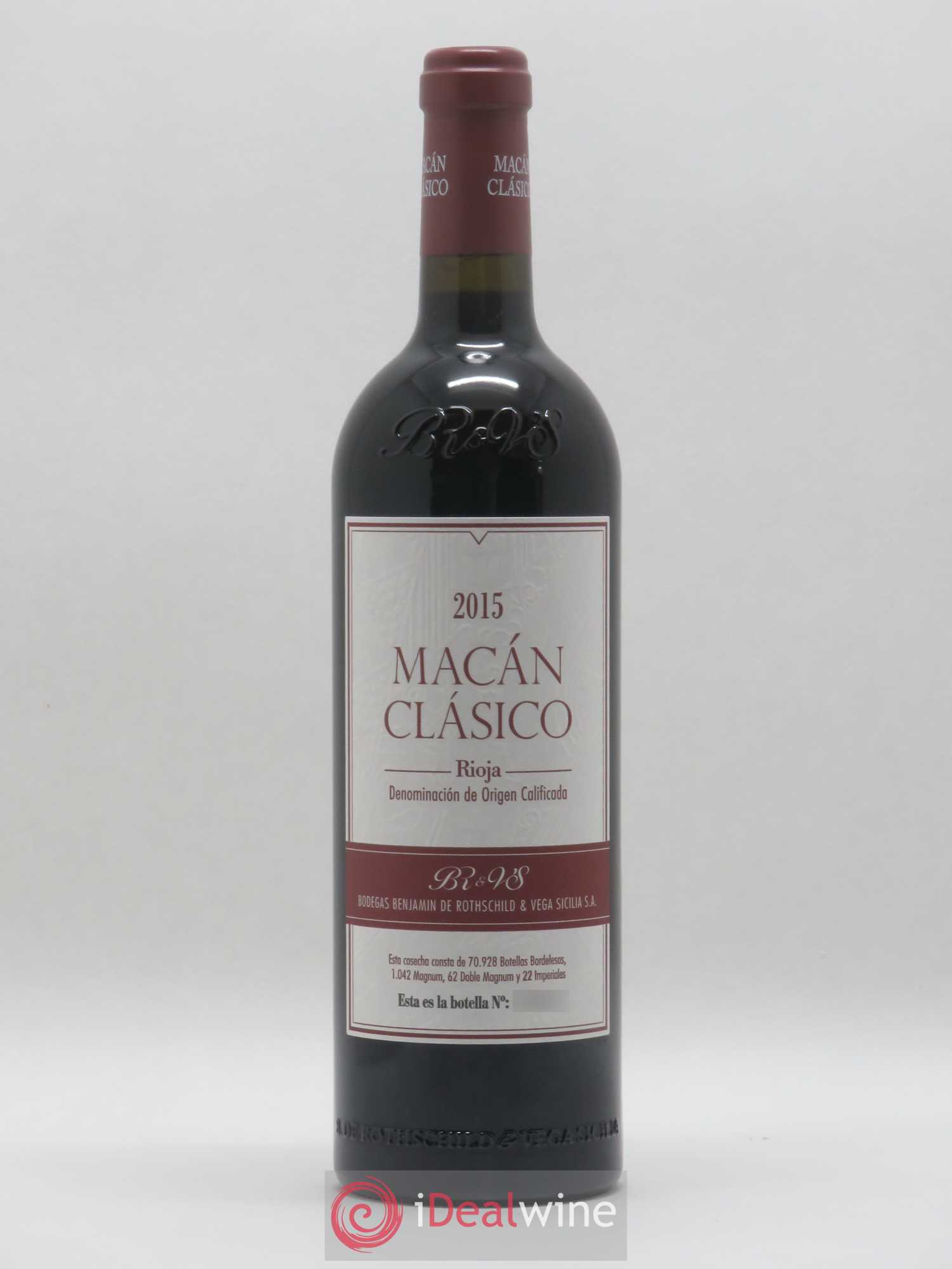 Rioja DOCa Macan Classico Benjamin de Rothschild & Vega Sicilia S.A 2015 - Lot de 1 bouteille - 0