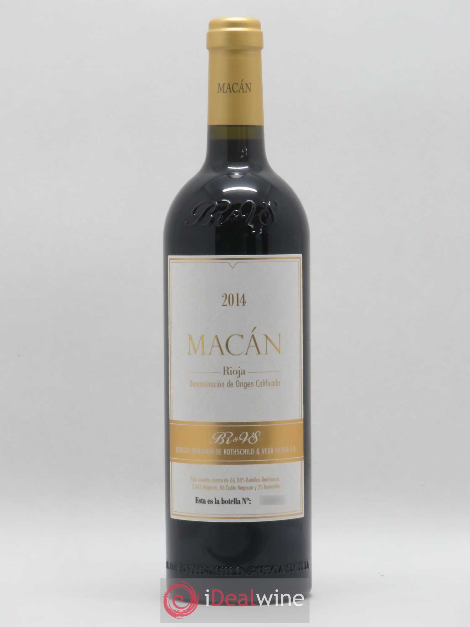 Rioja DOCa Macan Benjamin de Rothschild & Vega Sicilia S.A 2014 - Lot de 1 bouteille - 0