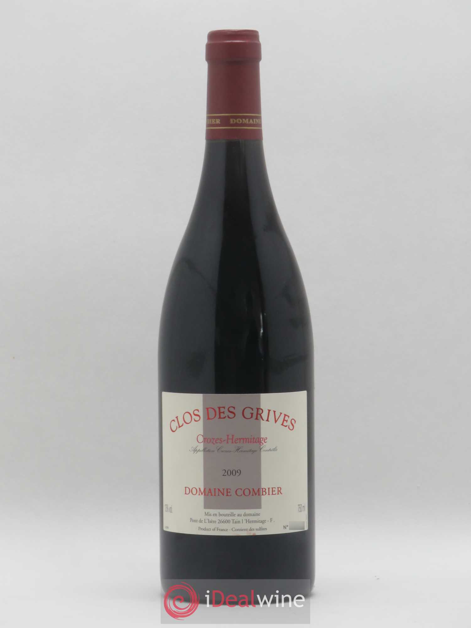 Crozes-Hermitage Clos des Grives Combier 2009 - Lot de 1 bouteille - 0