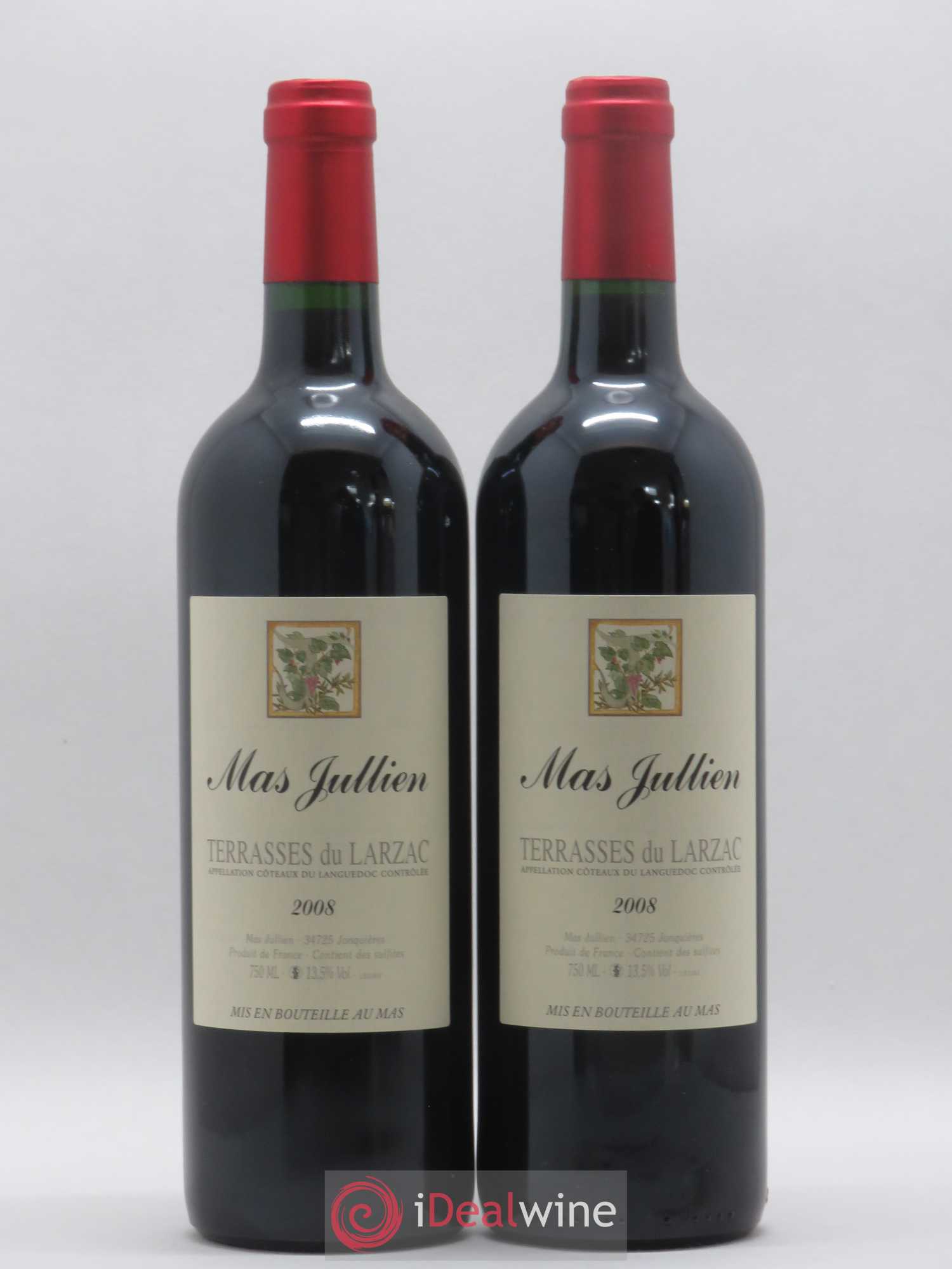 Terrasses du Larzac Mas Jullien Olivier Jullien 2008 - Lot de 2 bouteilles - 0
