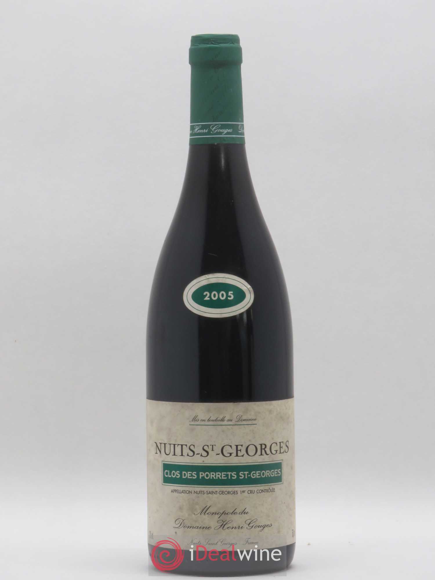 Nuits-Saint-Georges 1er Cru Clos des Porrets St Georges Henri Gouges 2005 - Lot de 1 bouteille - 0