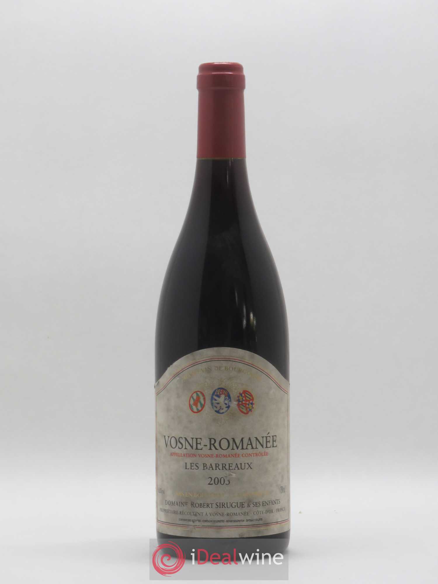 Vosne-Romanée Les Barreaux Domaine Sirugue 2005 - Lot de 1 bouteille - 0