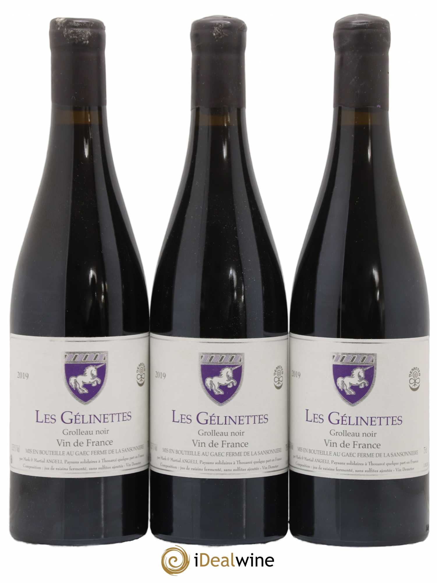 Vin de France Les Gélinettes Mark Angeli (Domaine) - Ferme de la Sansonnière 2019 - Lot de 3 bouteilles - 0