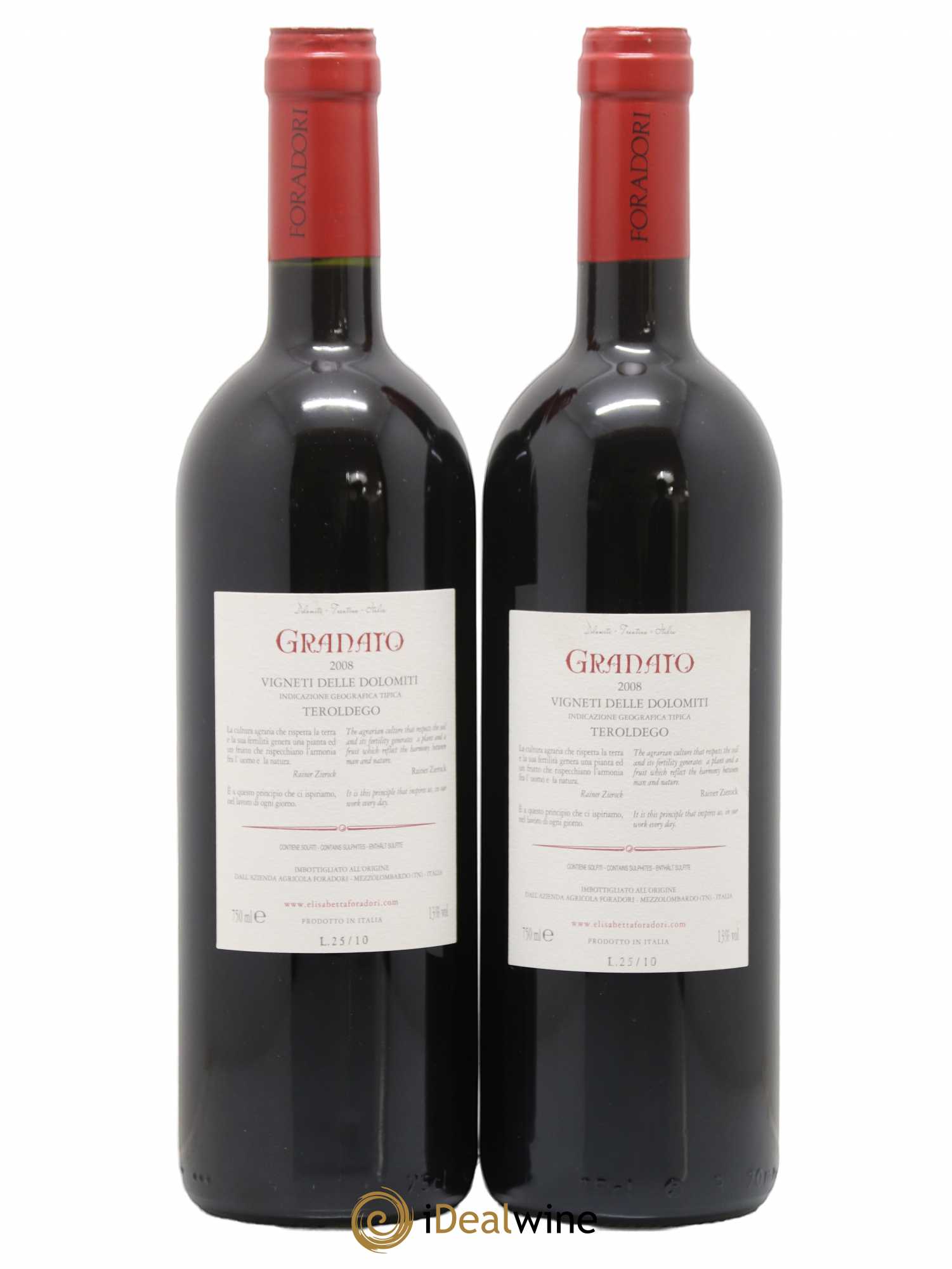 Vigneti delle Dolomiti IGT Granato Elisabetta Foradori 2008 - Lot de 2 bouteilles - 1