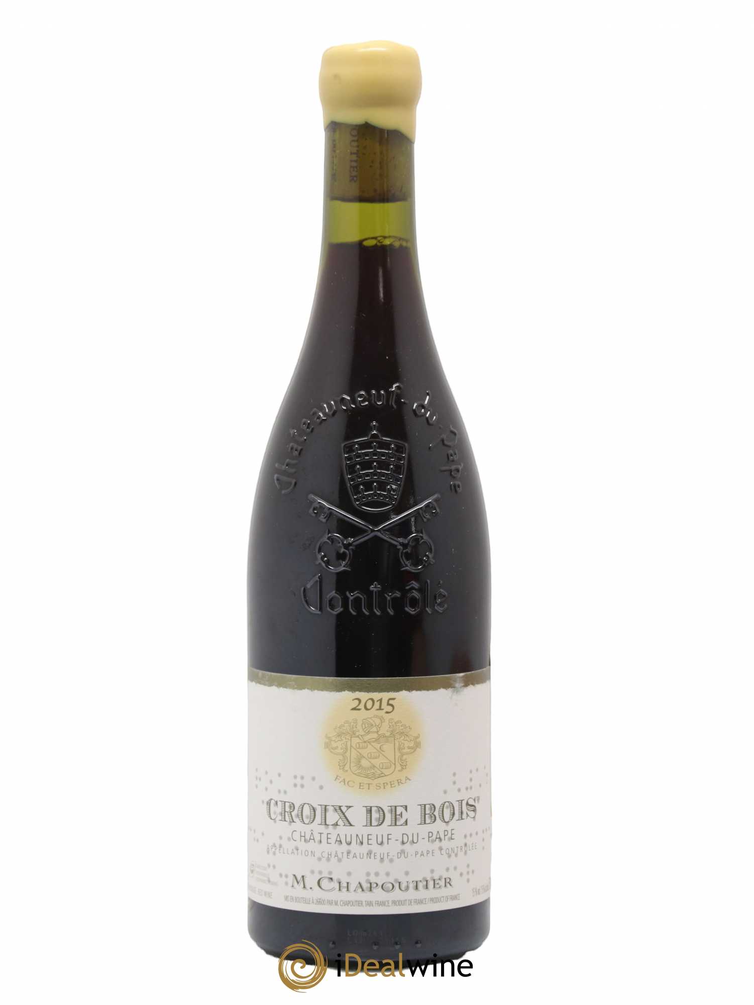 Châteauneuf-du-Pape Croix de Bois Chapoutier 2015 - Lot de 1 bouteille - 0