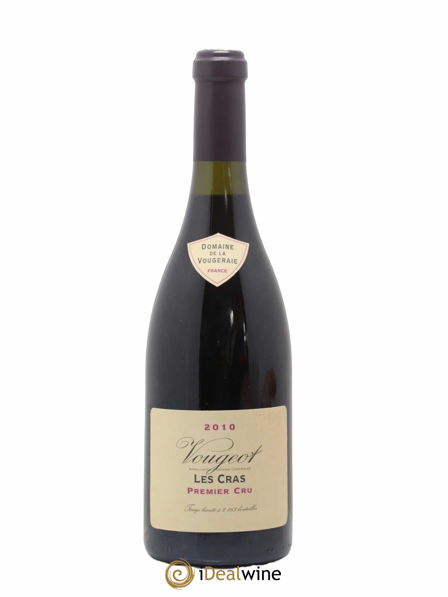 Vougeot 1er Cru Les Cras La Vougeraie 2010 - Lot de 1 bouteille - 0