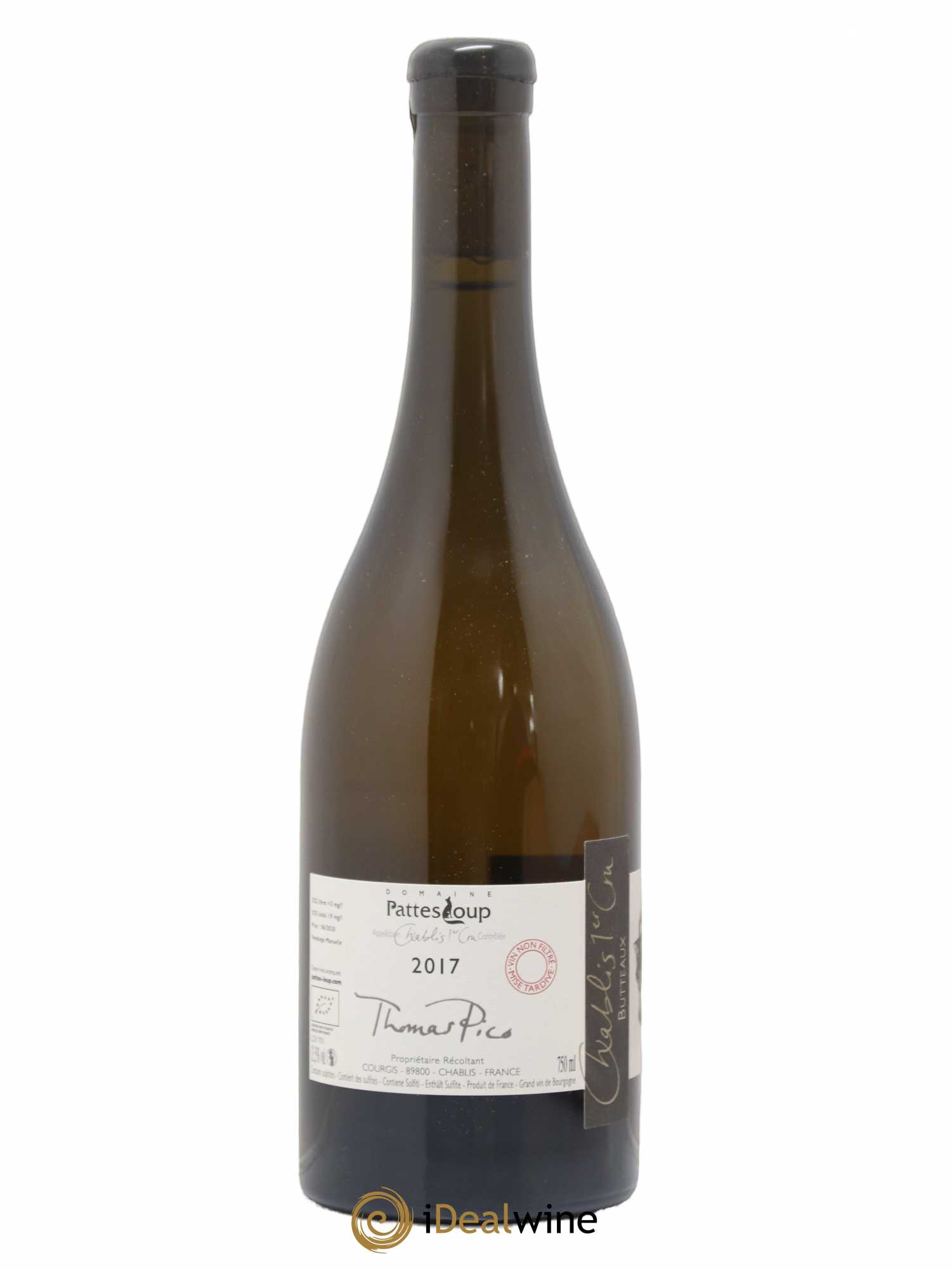 Chablis 1er Cru Butteaux Pattes Loup (Domaine) Butteaux Thomas Pico 2017 - Posten von 1 Flasche - 1